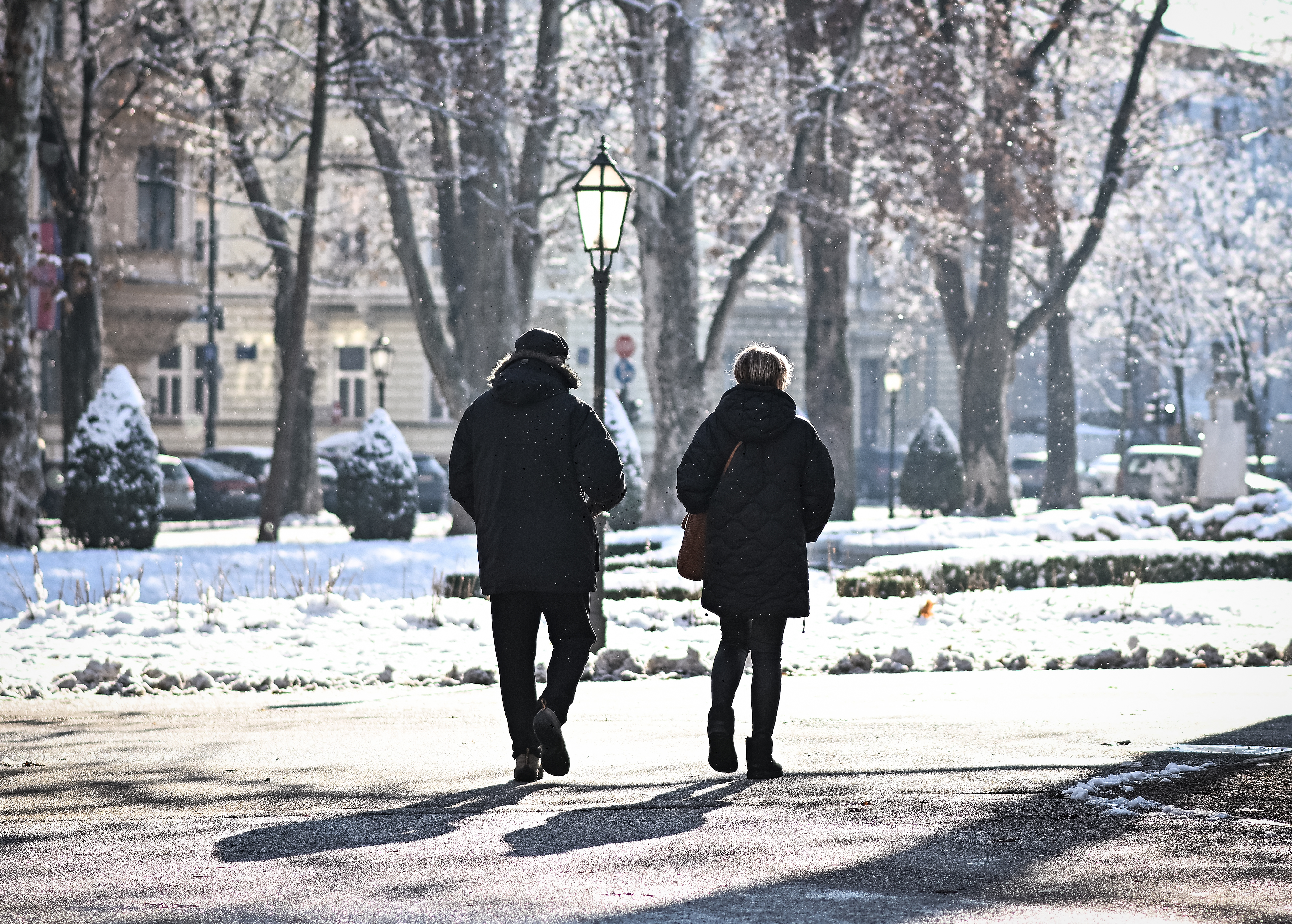 Snježni dan u centru Zagreb