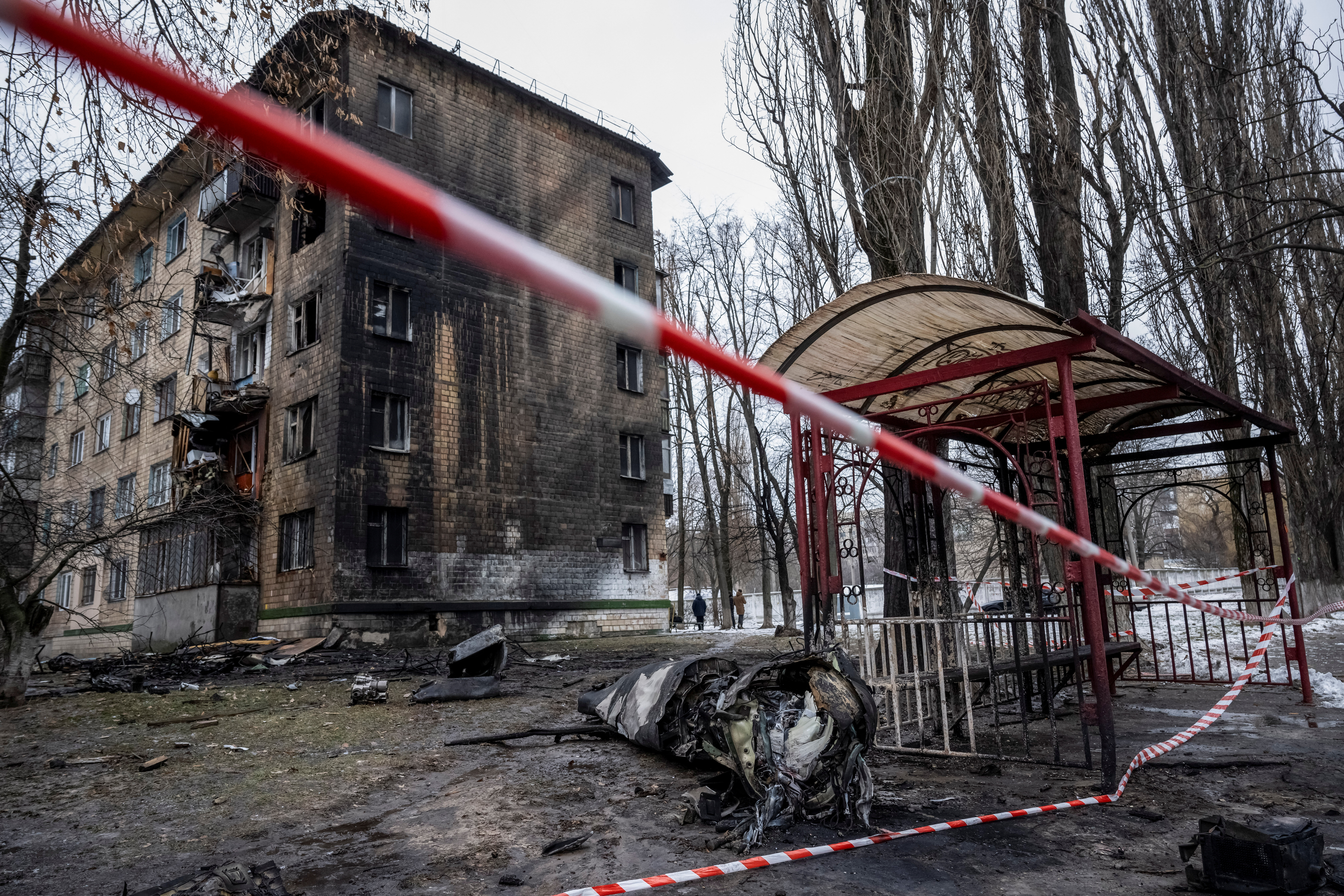 Aftermath of a Russian missile attack in Kyiv