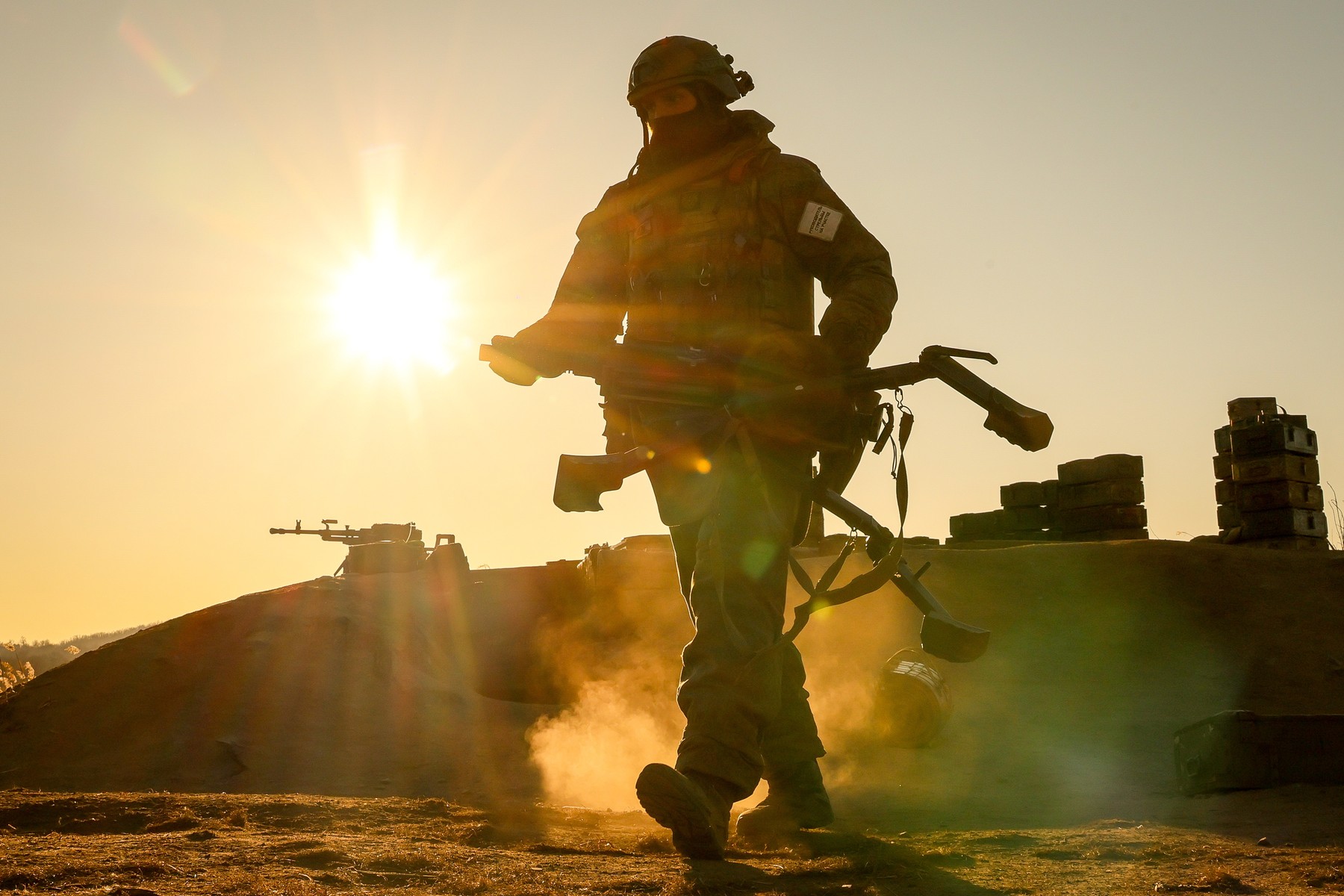 Servicemen in training in Russian Far East