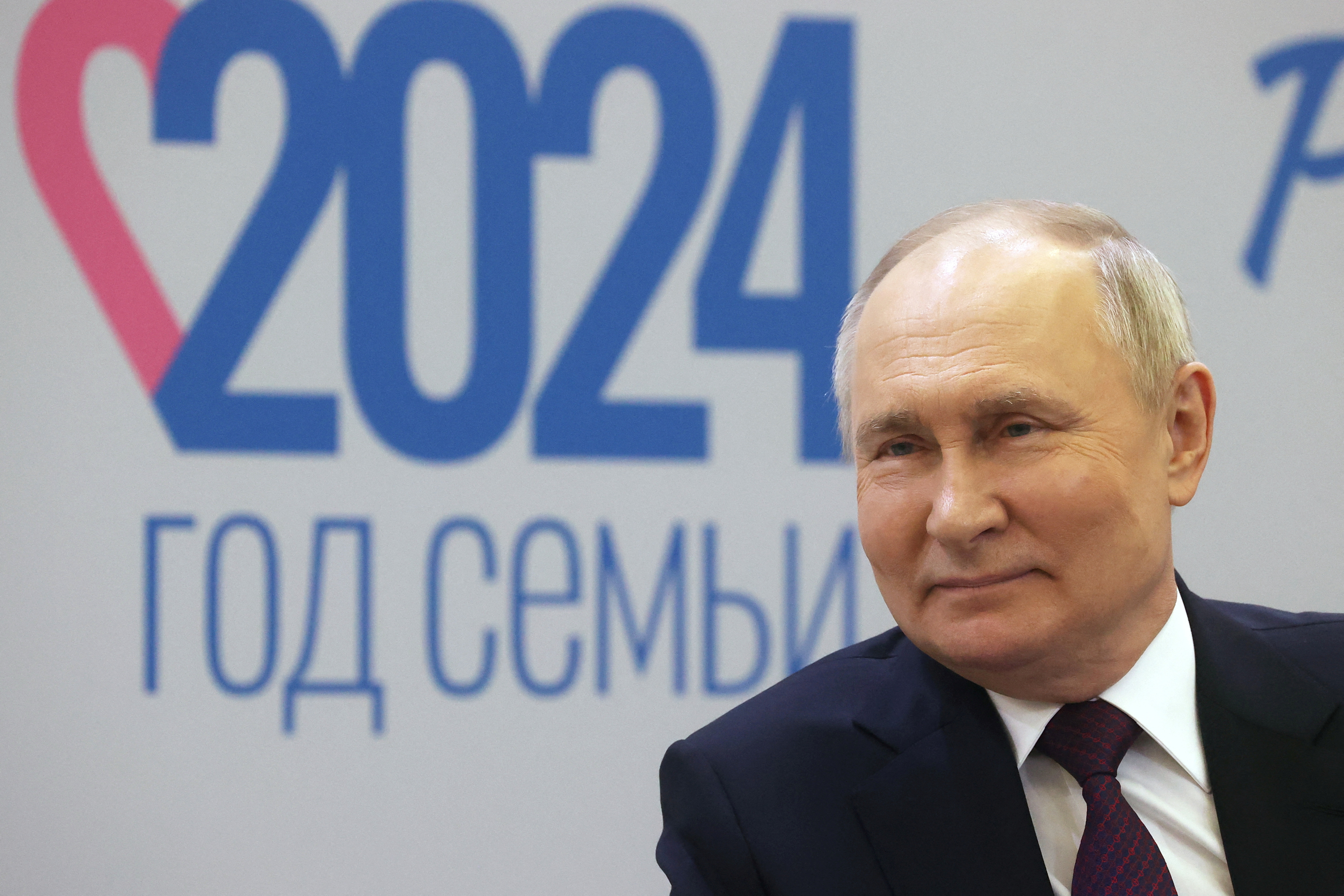 Russian President Putin meets with participants of the Family - Loved Ones forum in Moscow