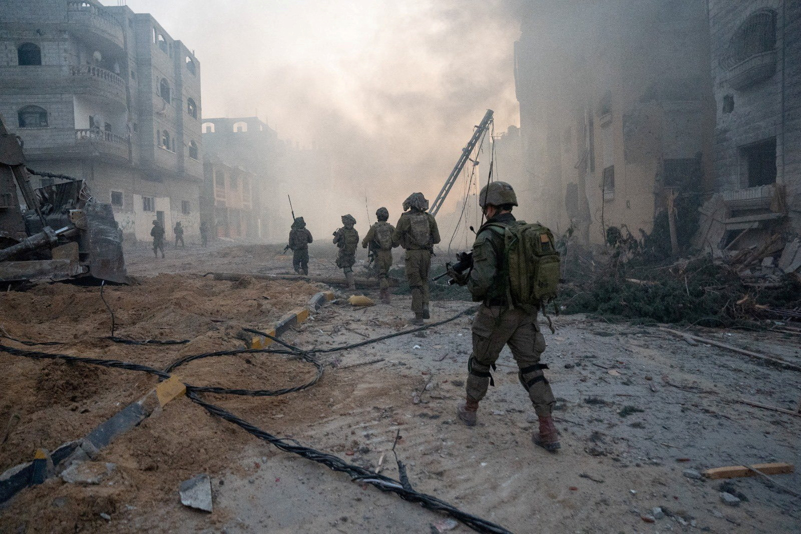 FILE PHOTO: Israeli soldiers operate in the Gaza Strip