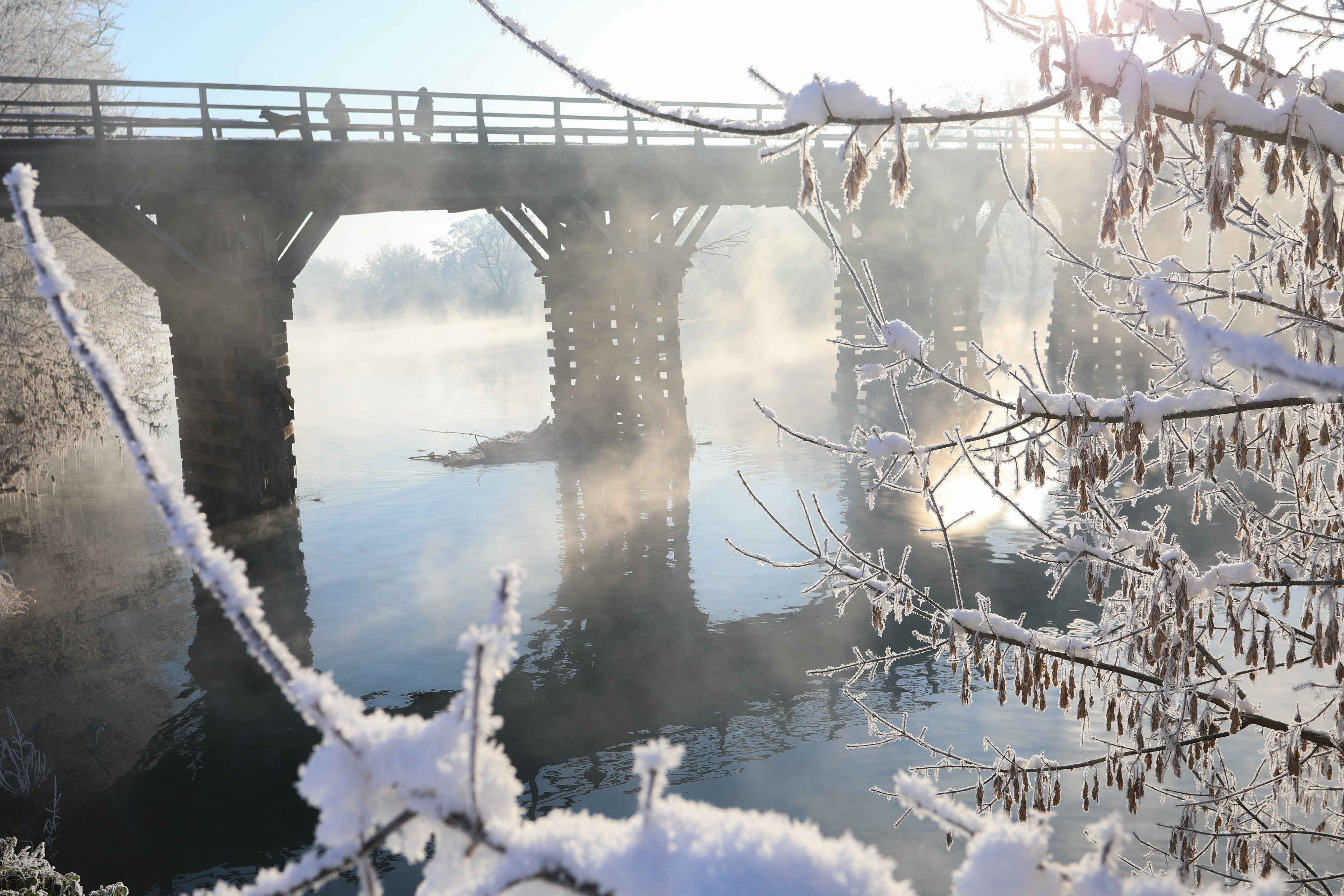 Karlovac uz rijeku Koranu na hladnih -11 stupnjeva