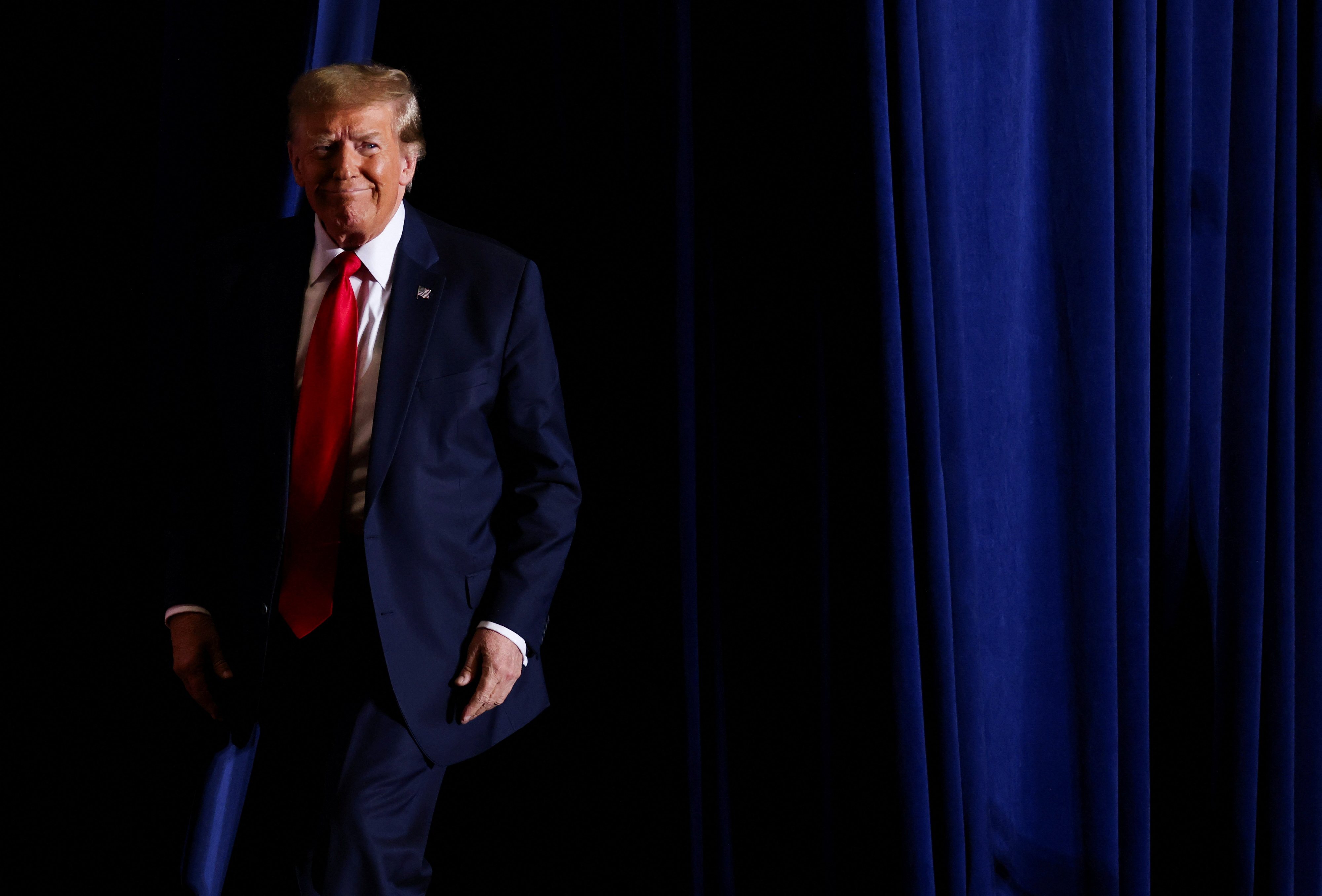 Former U.S. President Donald Trump attends a campaign event in North Charleston