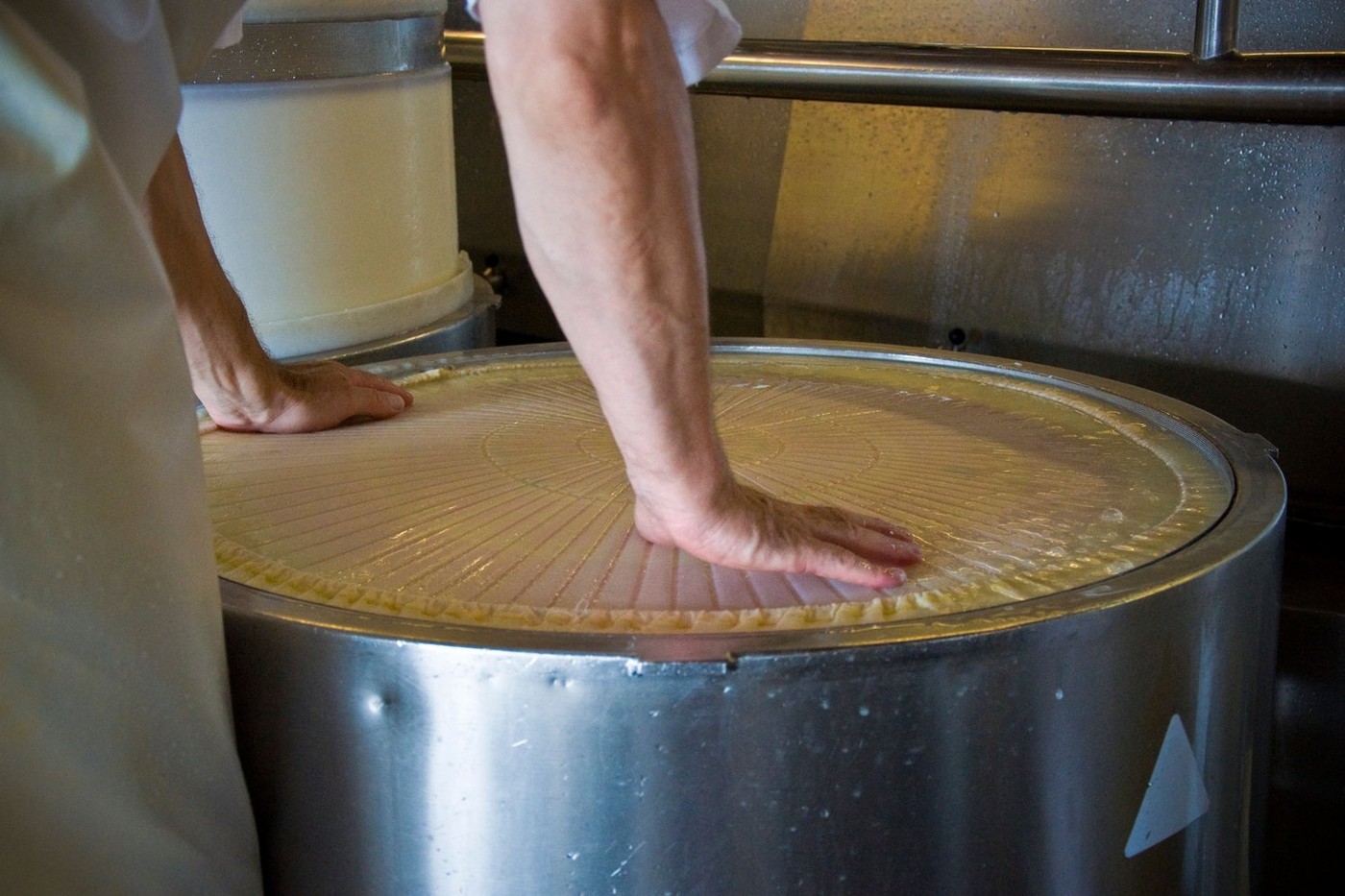 Switzerland, Canton Bern, Affoltern Im Emmental, dairy production of Emmental cheese, Cheese production