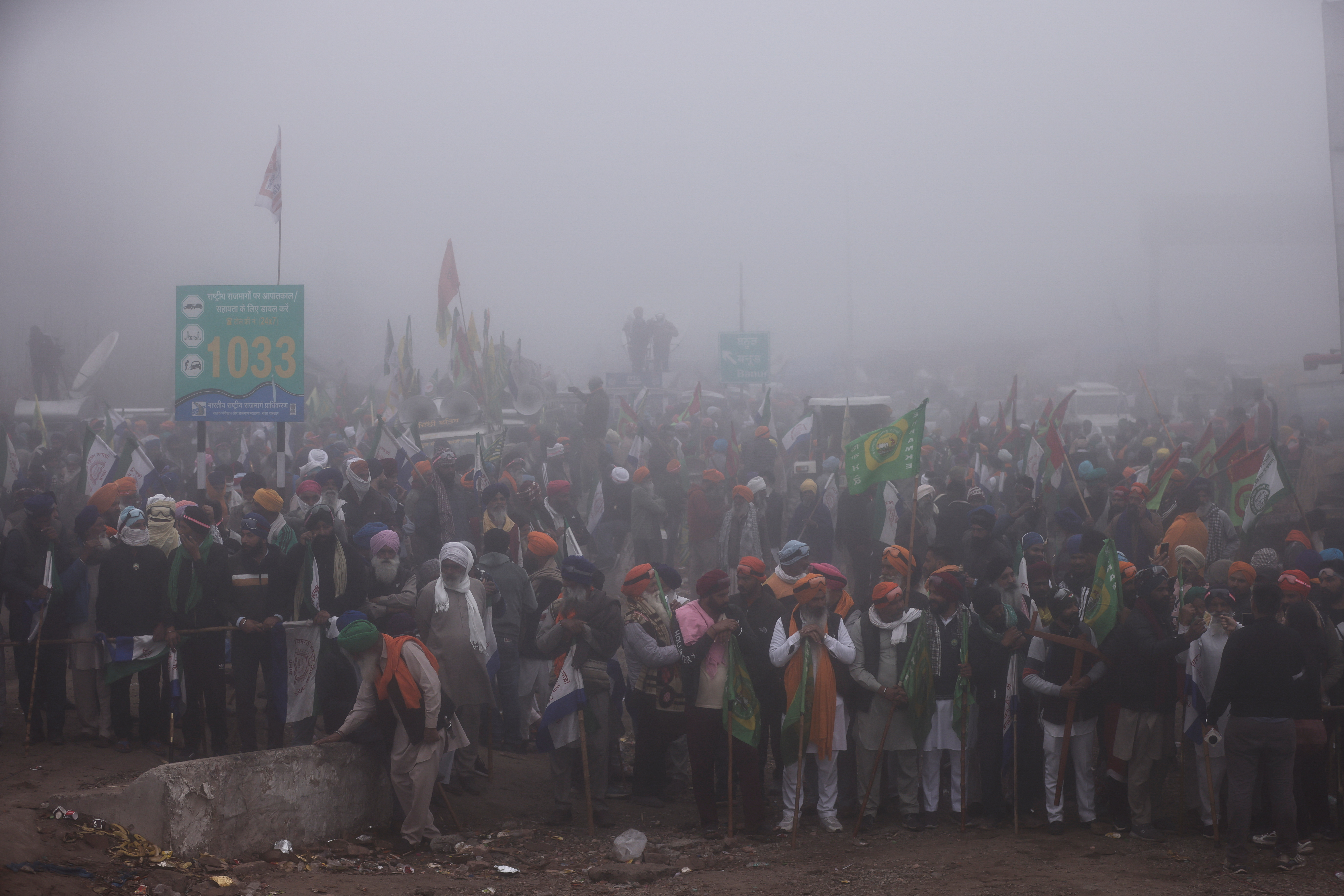 Indian farmers march towards New Delhi to press for better crop prices promised to them in 2021