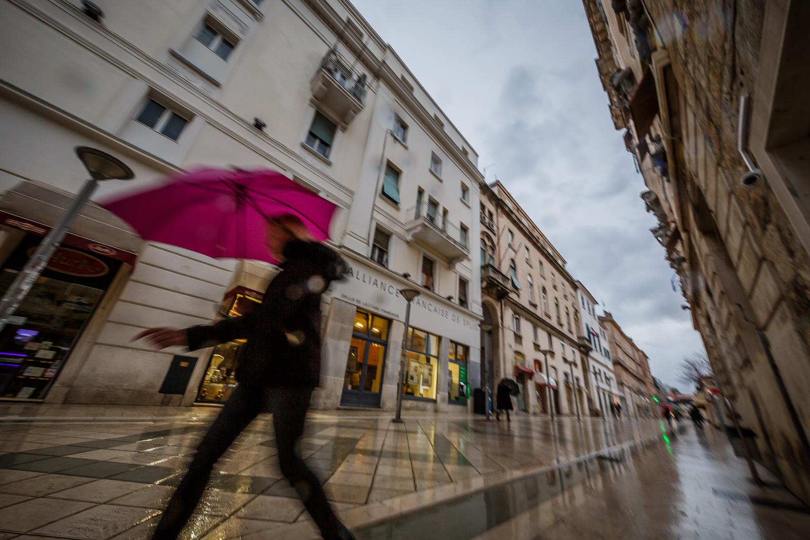 Split: Kišno i vjetrovito poslijepodne