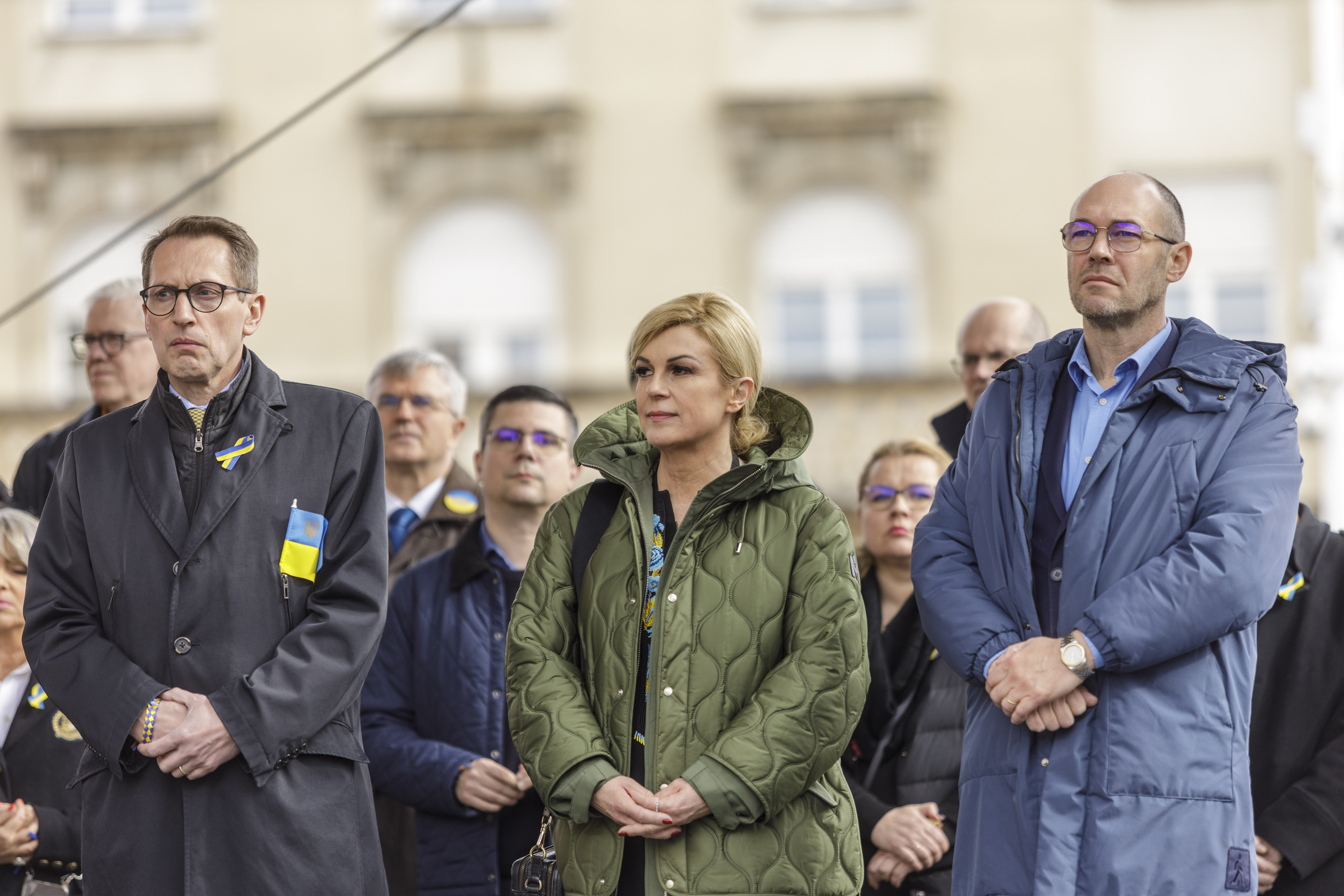 Zagreb: Skup podrške Ukrajini na Trgu bana Josipa Jelačića