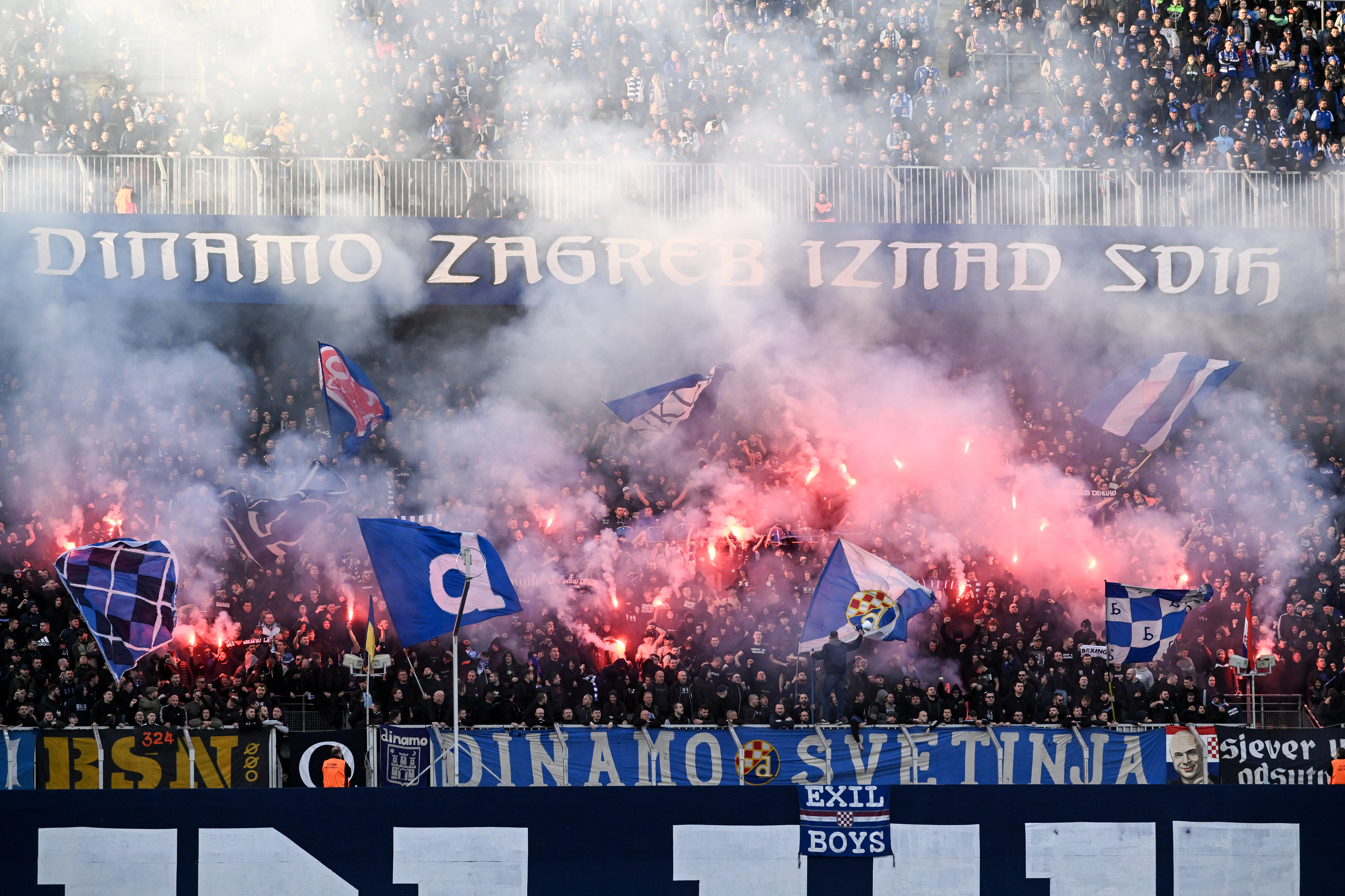 Zagreb: Atmosfera na utakmici GNK Dinamo-HNK Rijeka