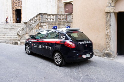 Italian Carabinieri police car parked in a street