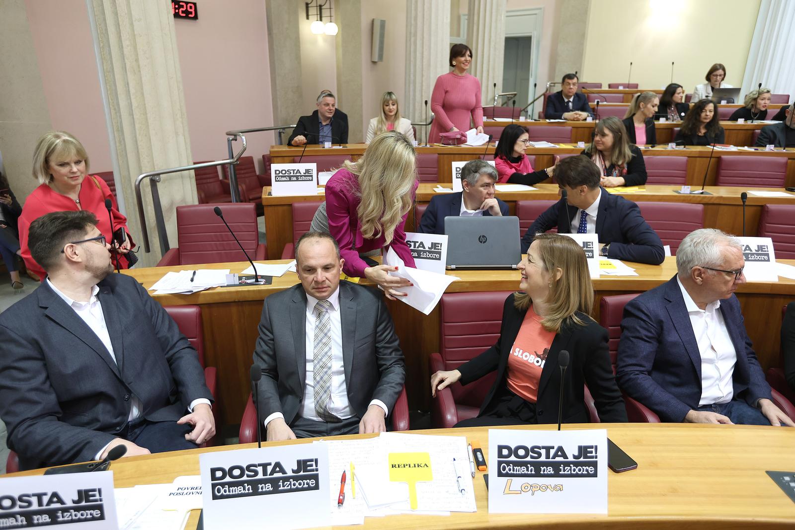 Zagreb:  Sabor 21. sjednicu nastavlja glasovanjem