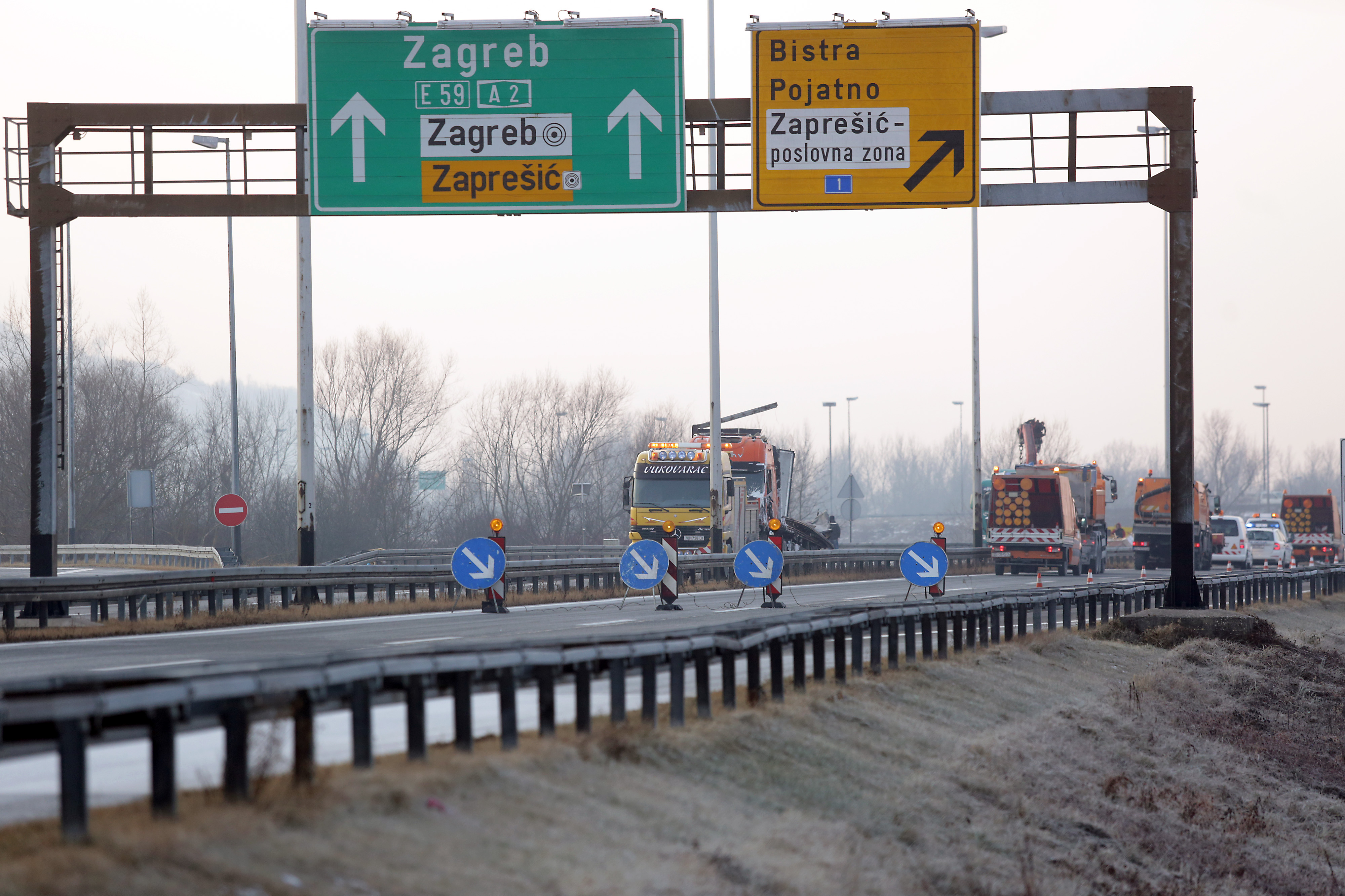 Zaprei?: Prometna nesre?a na autocesti A2 Zagreb-Macelj kod ?vora Zaprei? u smjeru Krapine