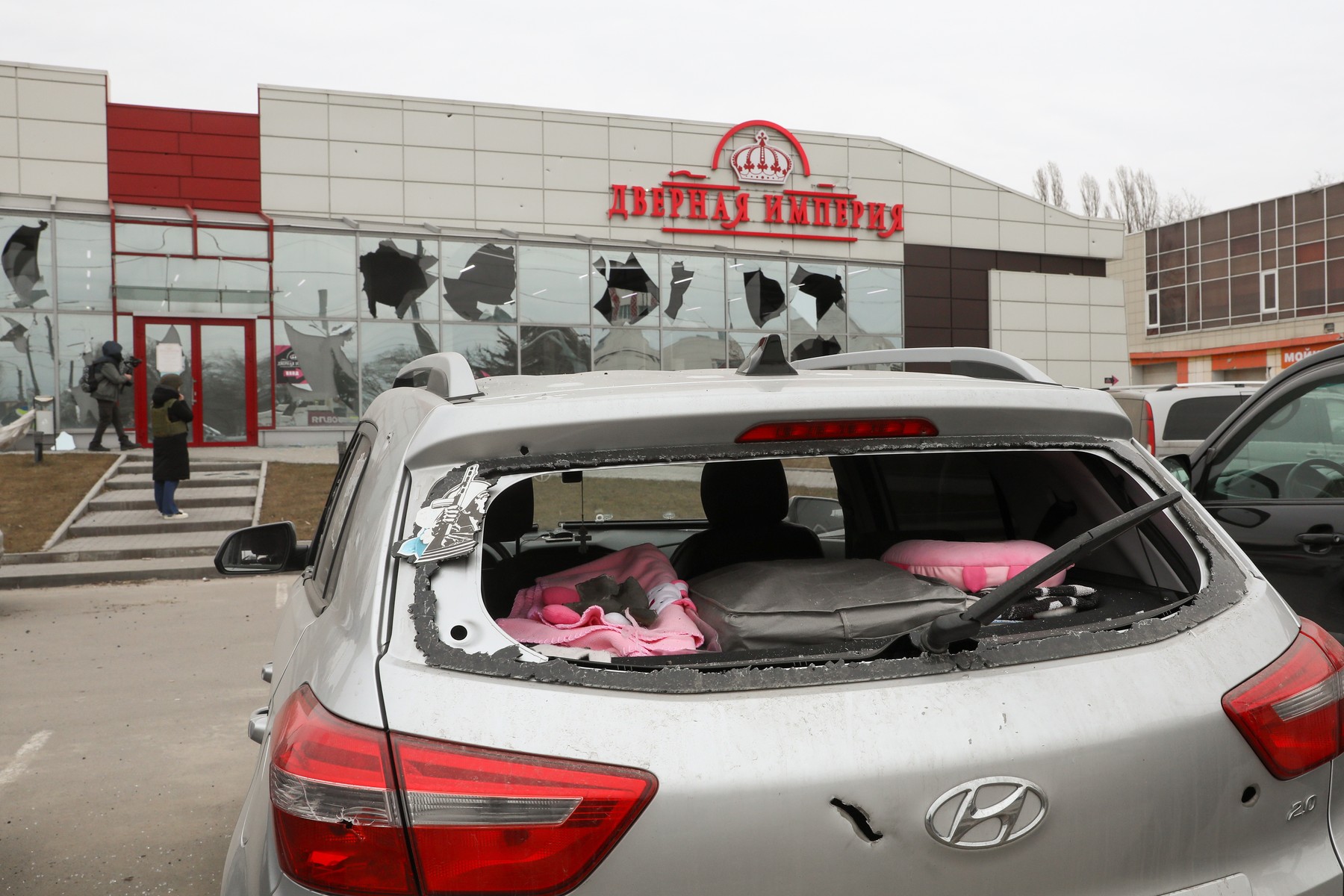 Damage from military strike on Belgorod