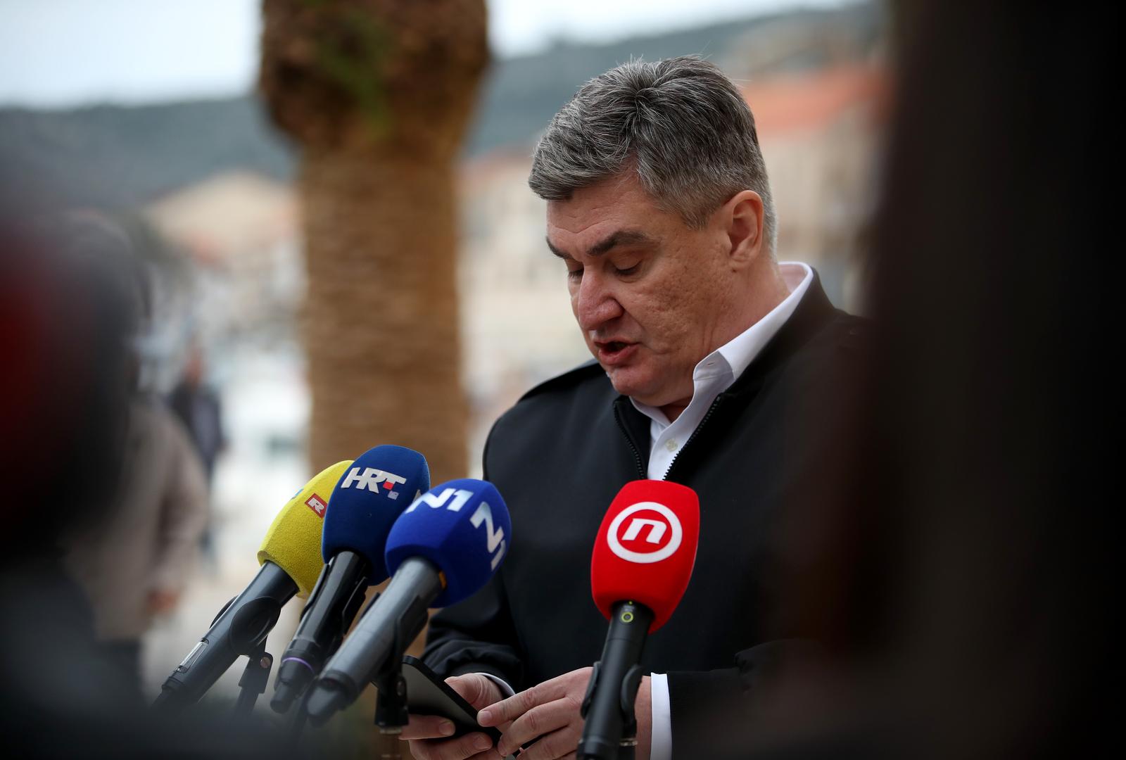 Predsjednik Zoran Milanović obratio se medijima u Veloj Luci