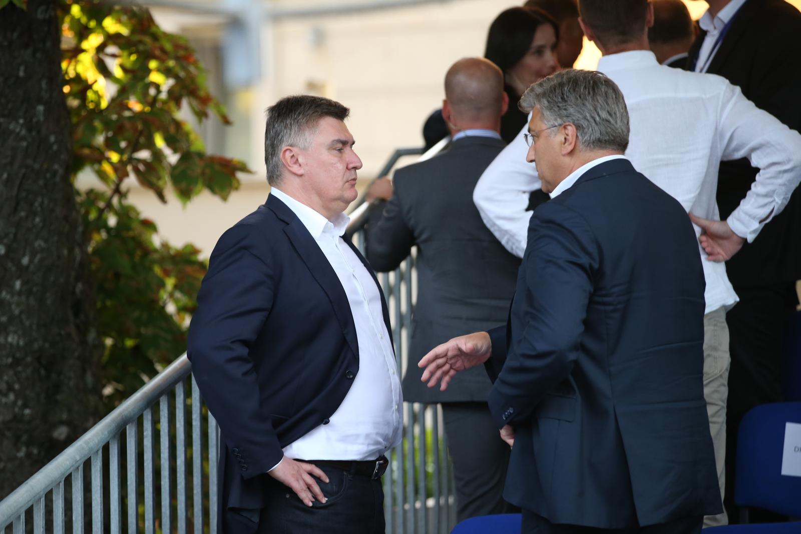 Sinj: Zoran Milanović i Andrej Plenković u razgovoru nakon završetka Alke
