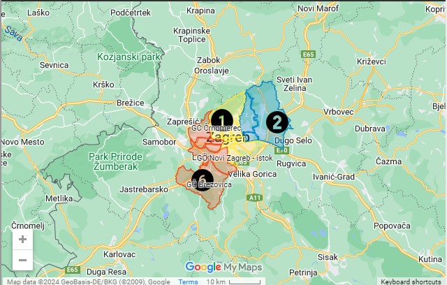 karta, izborne jedinice, zagreb