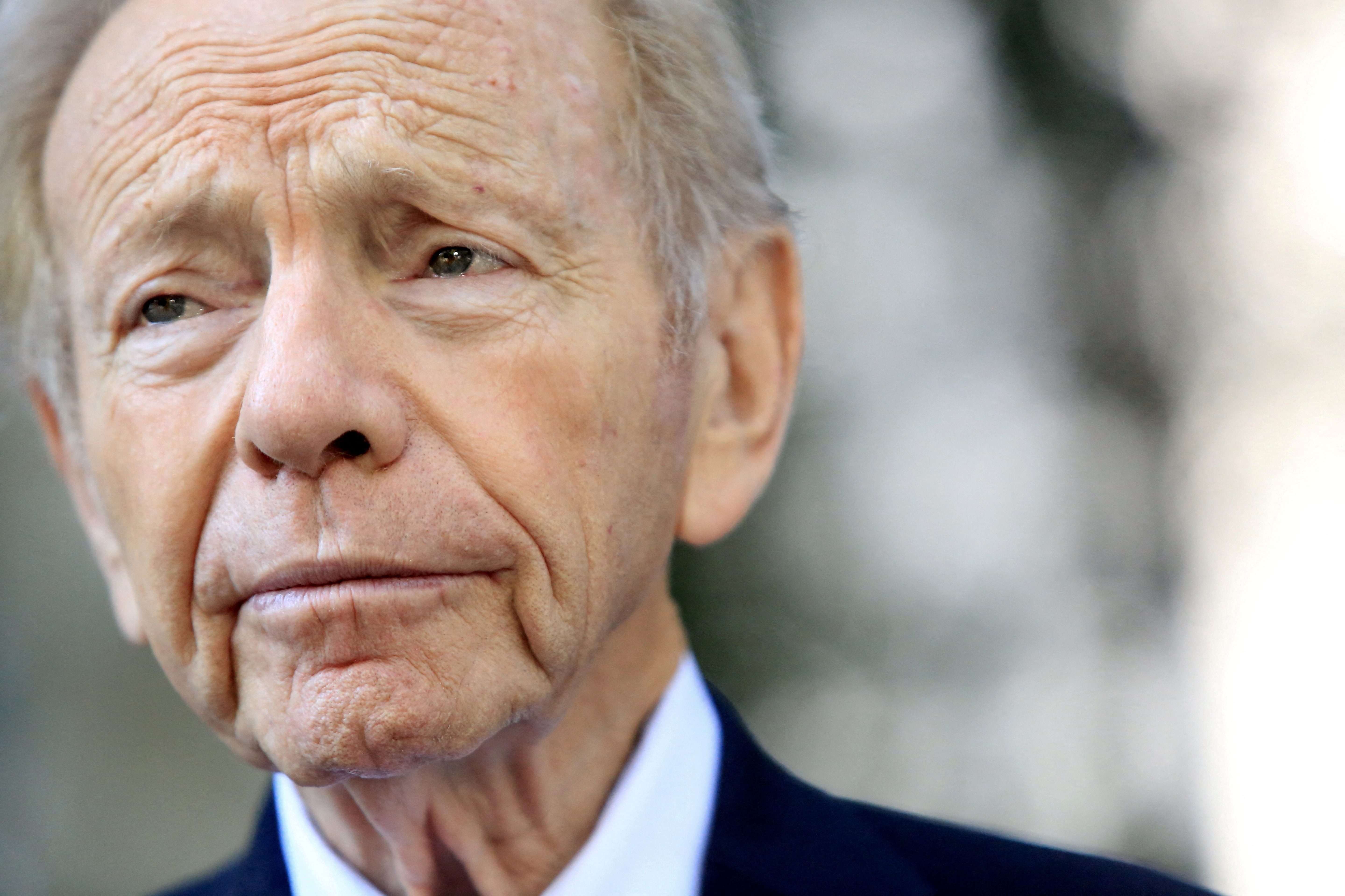 FILE PHOTO: Former U.S. Senator Joe Lieberman prepares to speak in New York City