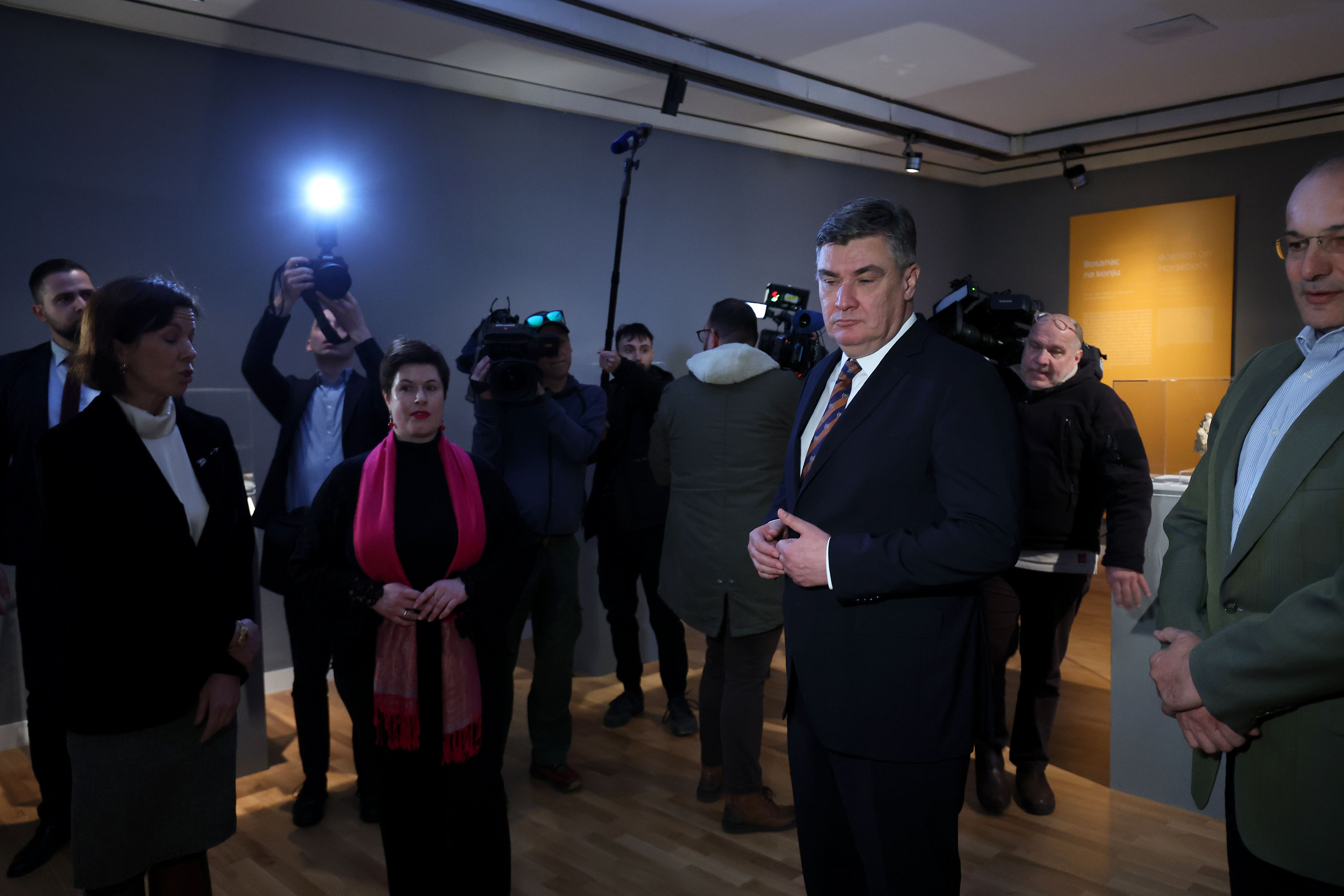 Zagreb: Predsjednik Milanović posjetio je retrospektivnu izložbu djela Ivana Meštrovića u Galeriji Klovićevi dvori