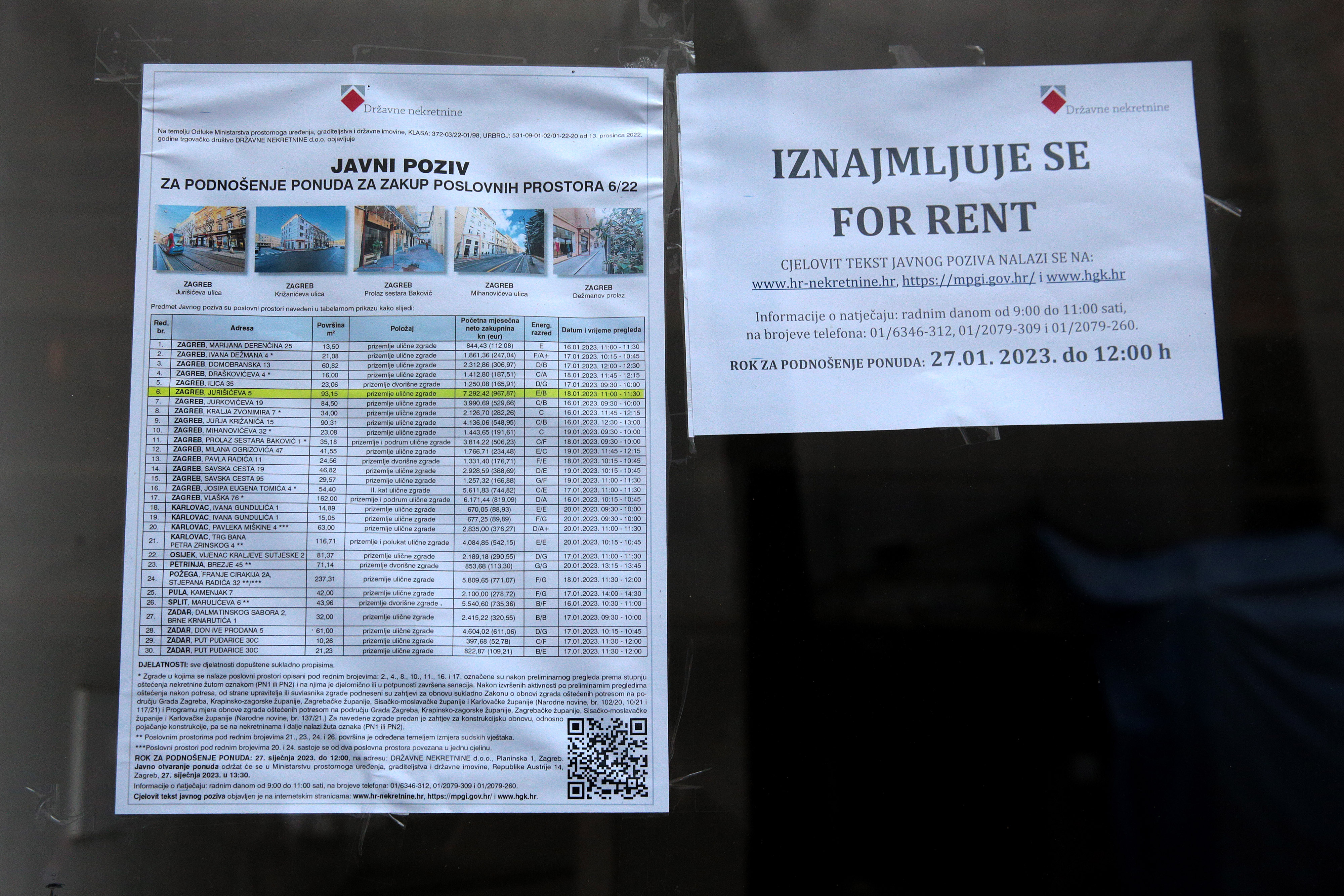 Zagreb: U tijeku je natječaj za zakup nekratnina u državnom vlasništvu