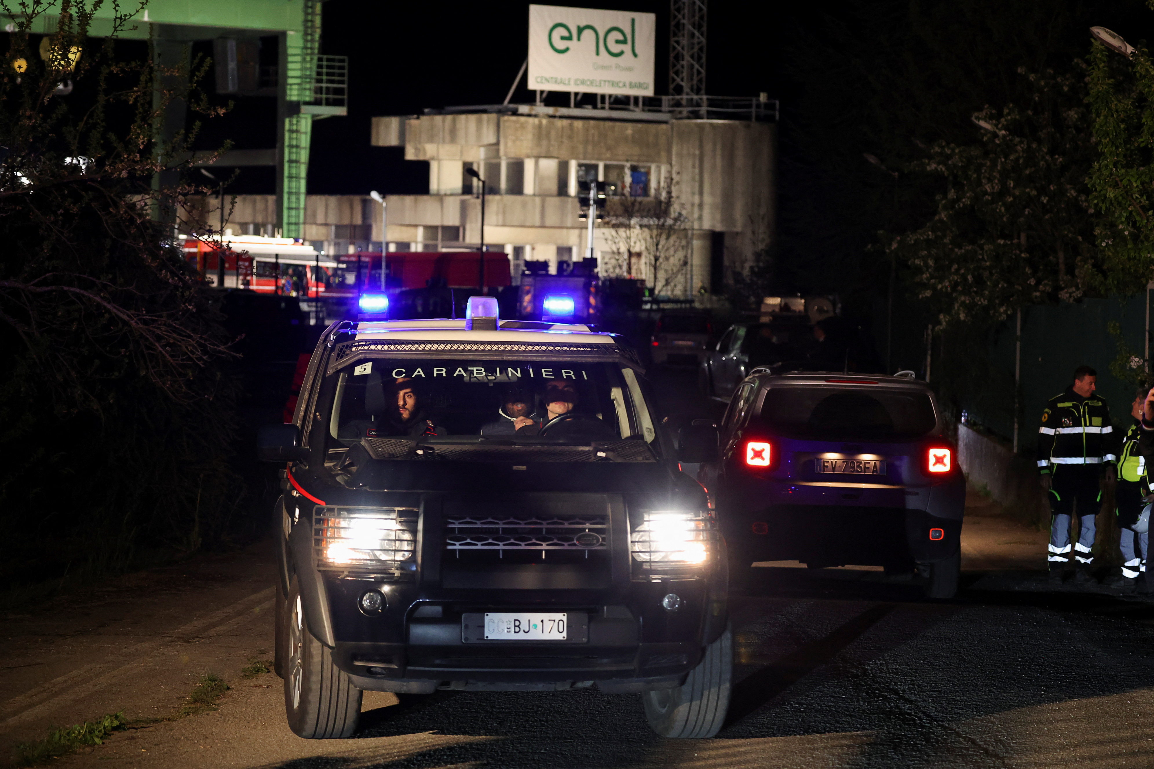 Aftermath of a blast at Enel hydroelectric power plant in Bargi