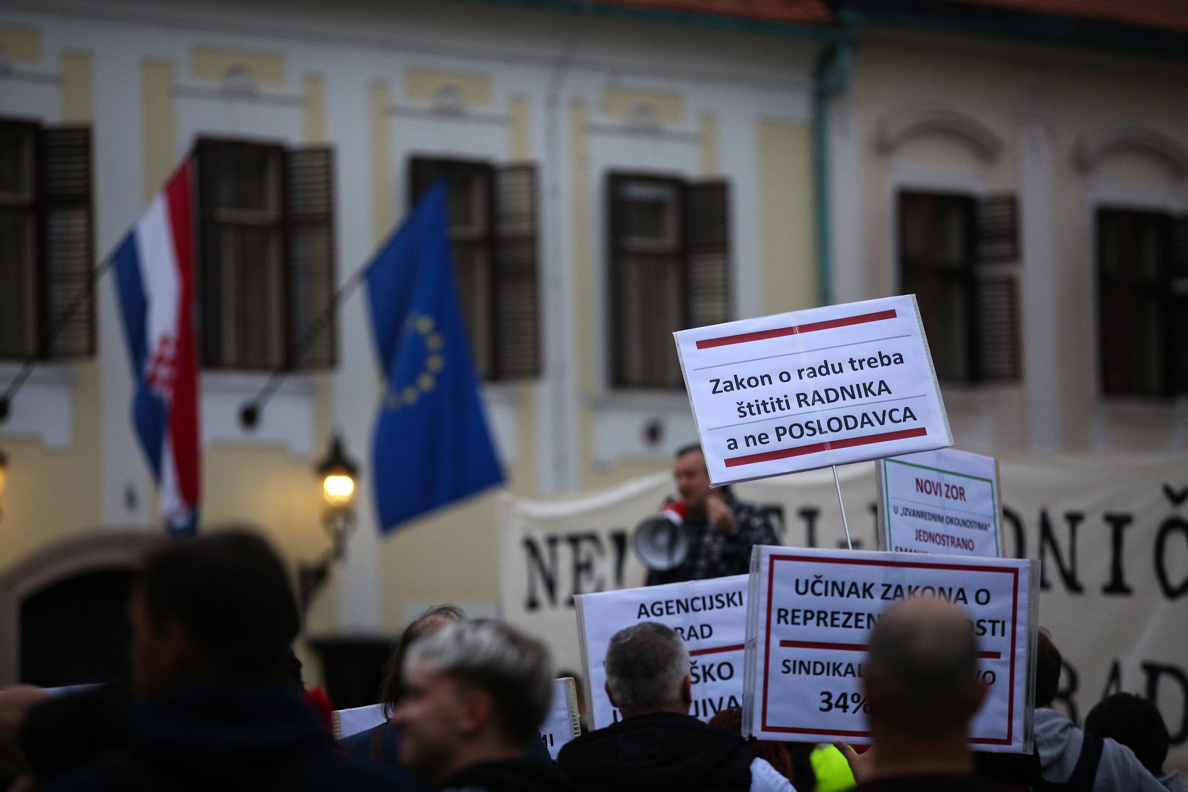 Zagreb: Odran prosvjed na Markovom trgu inicijative "Za radni?ki Zakon o radu"