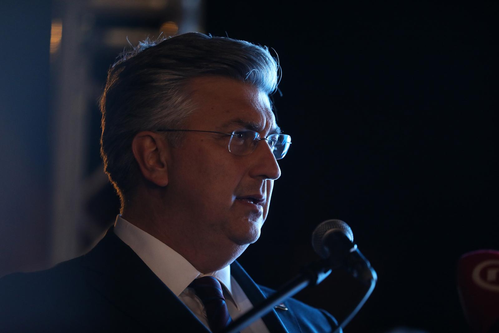 Rijeka: Premijer Plenkovi?? na predizbornom skupu HDZ-a i koalicijskih partnera