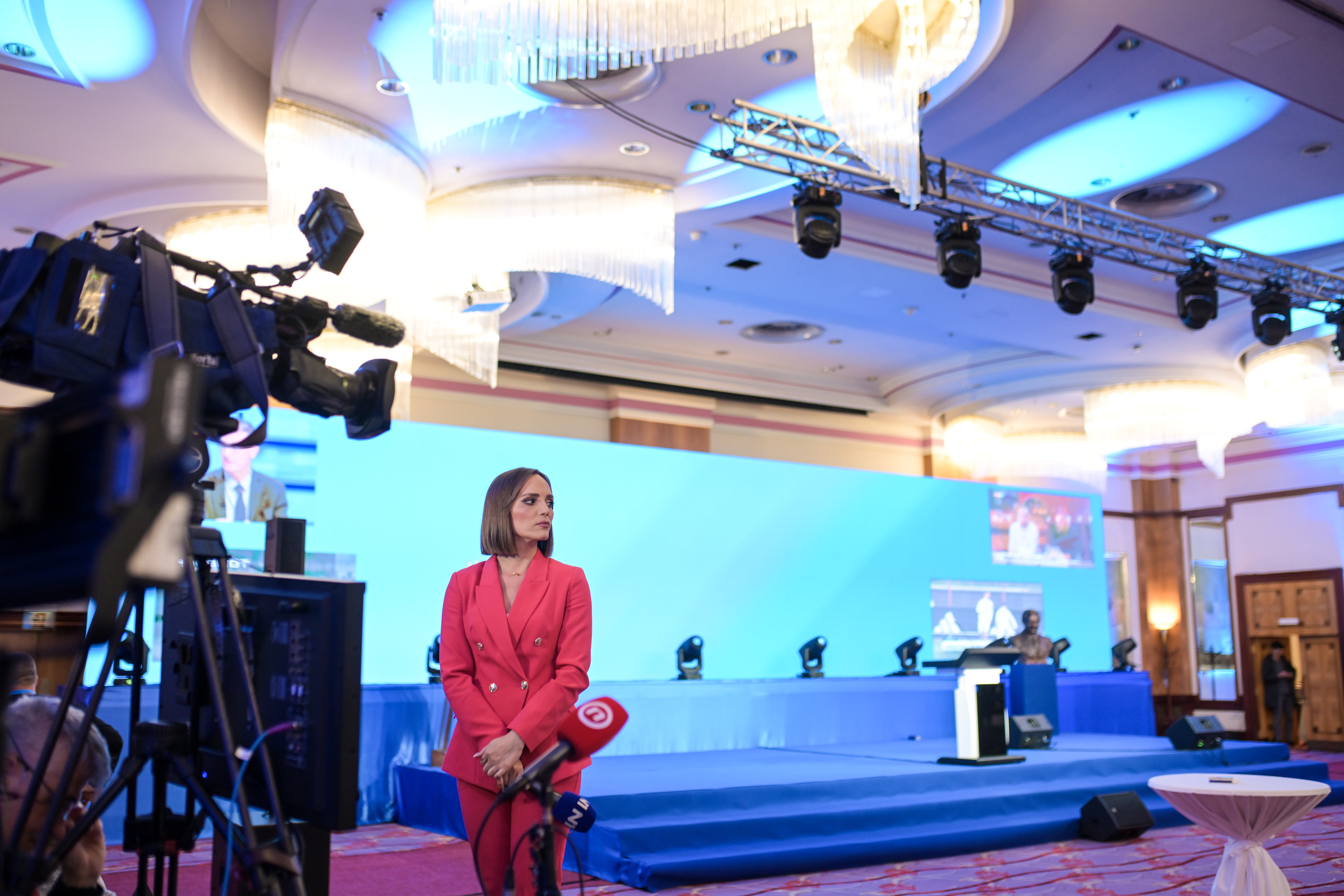 Zagreb: Priprema stožera HDZ-a za izlazak izbornih rezultata