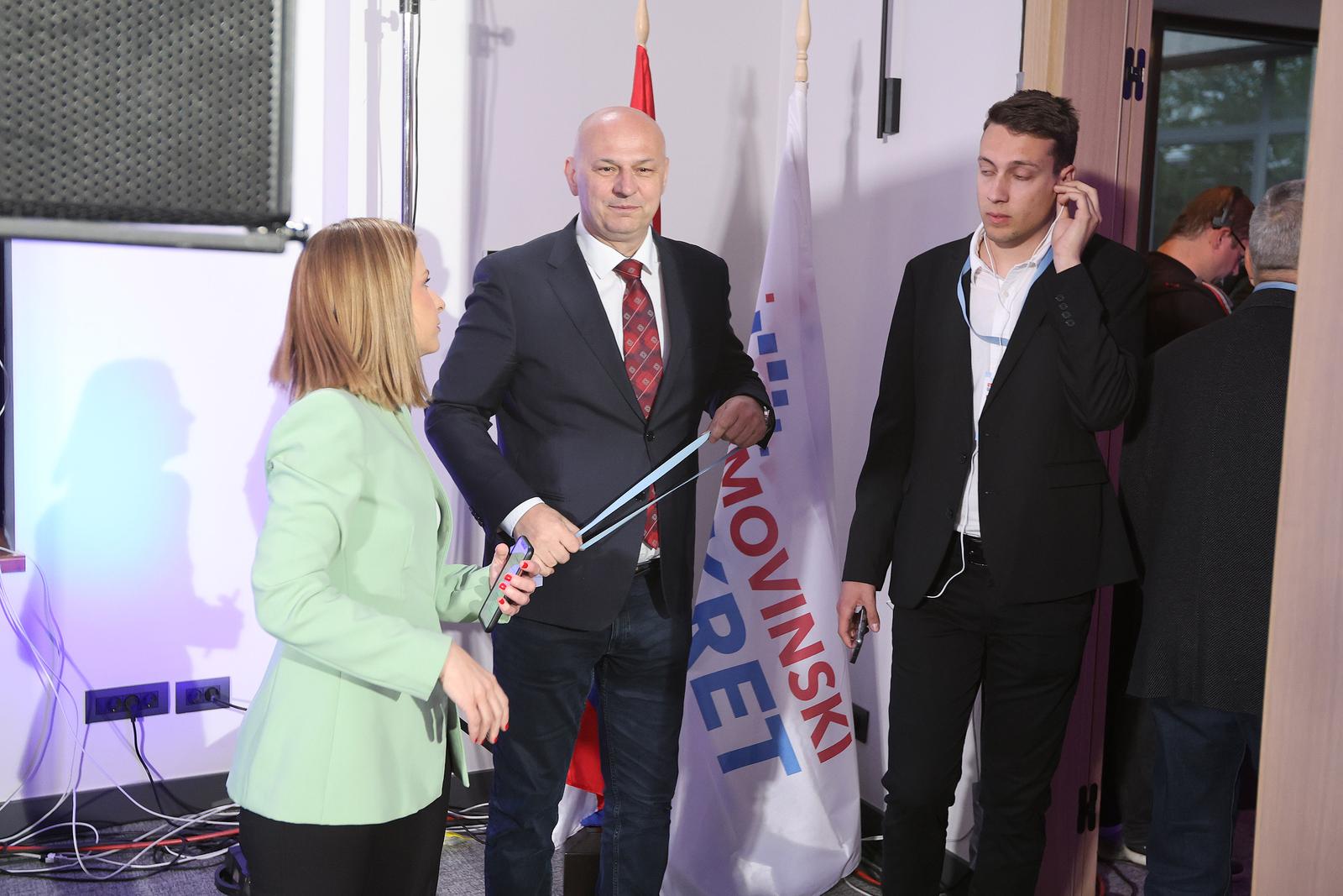 Zagreb: Izborna noć u stožeru Domovinskog pokreta