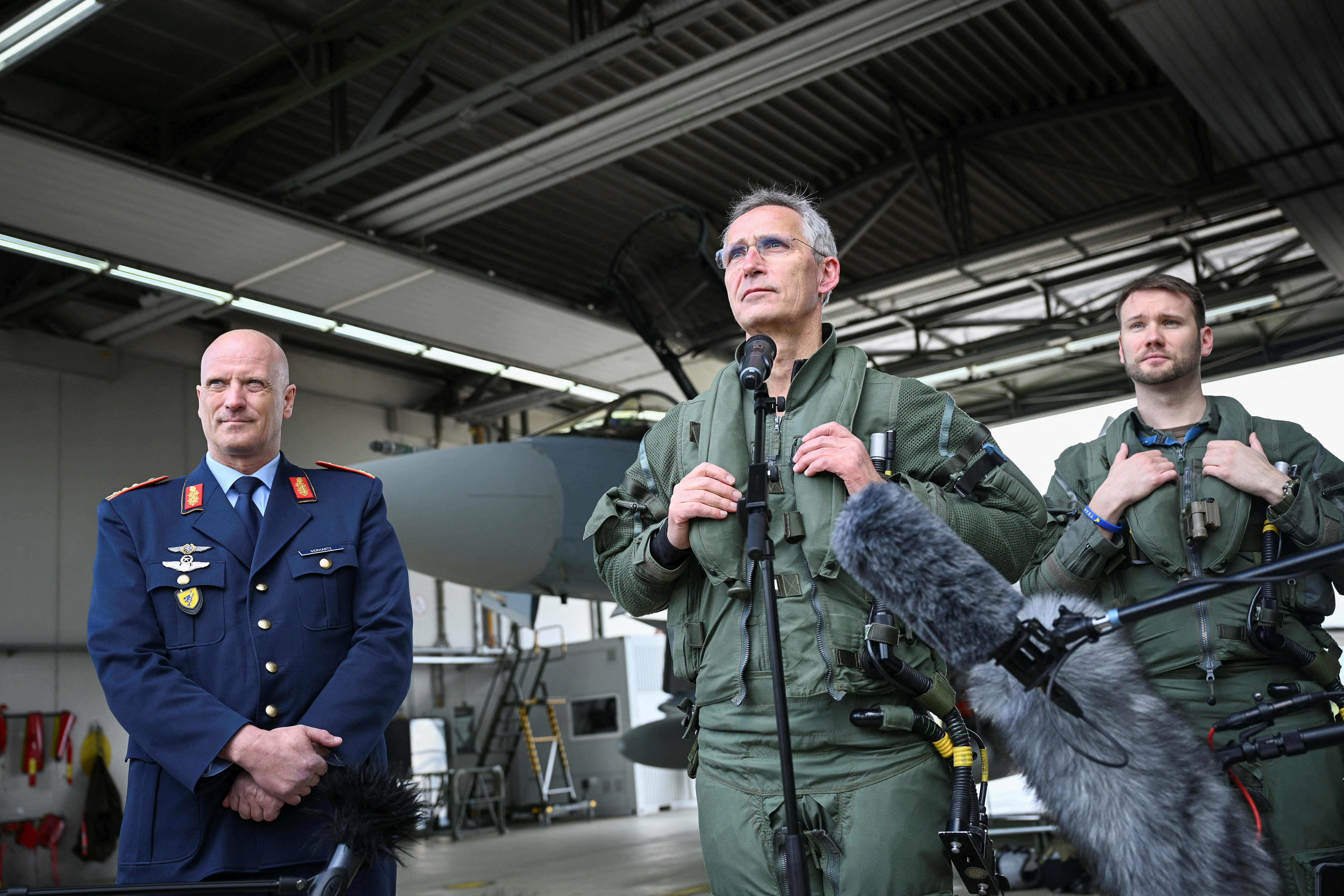NATO Secretary-General Jens Stoltenberg visits the 73rd Tactical Air Force Wing "Steinhoff" at Base Laage