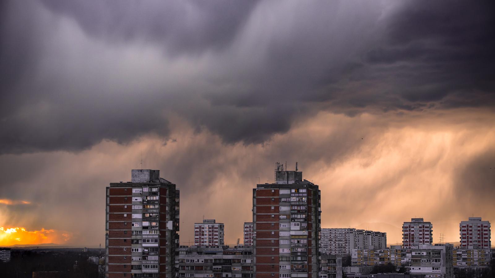 Kratkotrajni pljusak iznad Zagreba