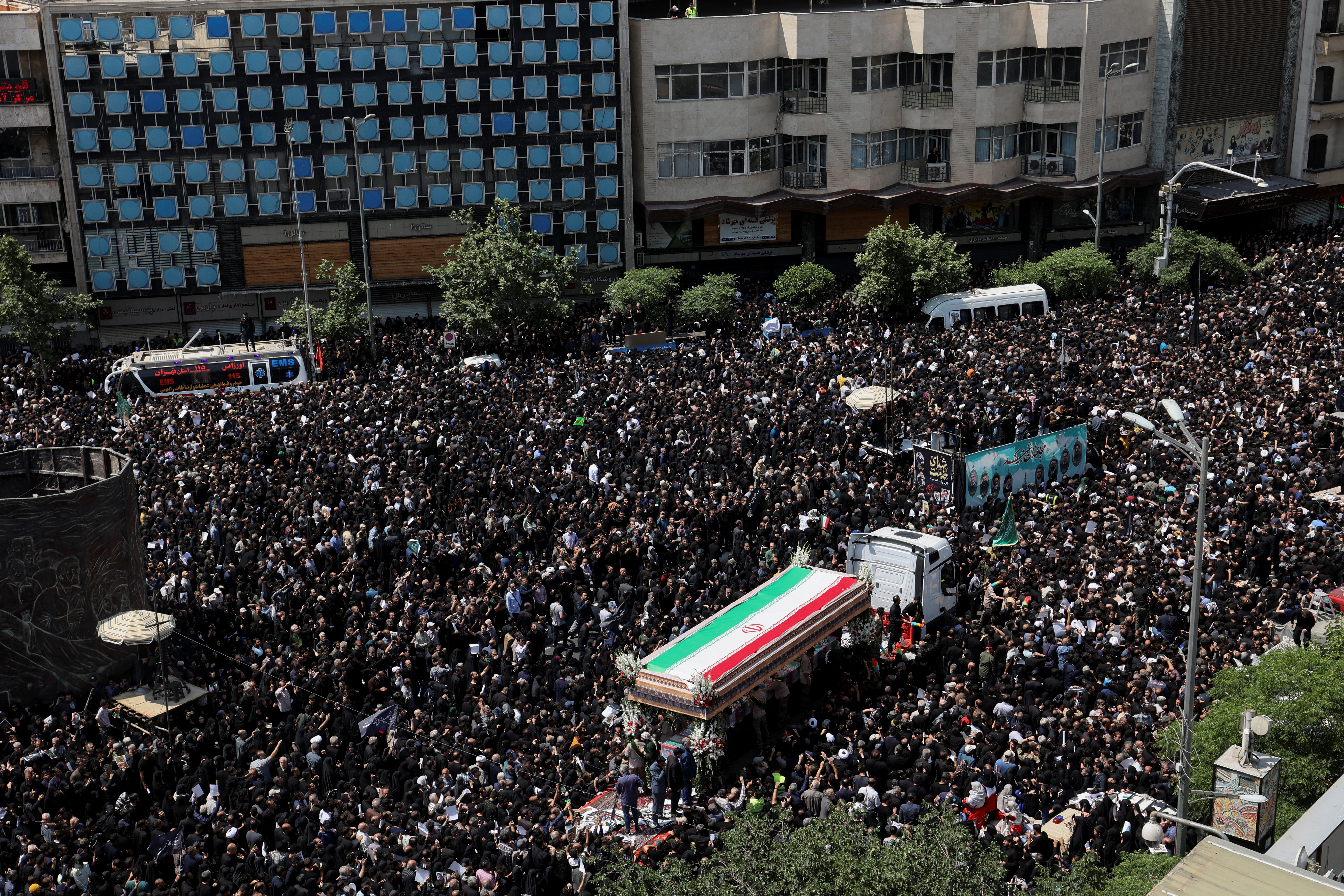 Funeral for Iran's President Raisi and other victims of the helicopter crash, in Tehran