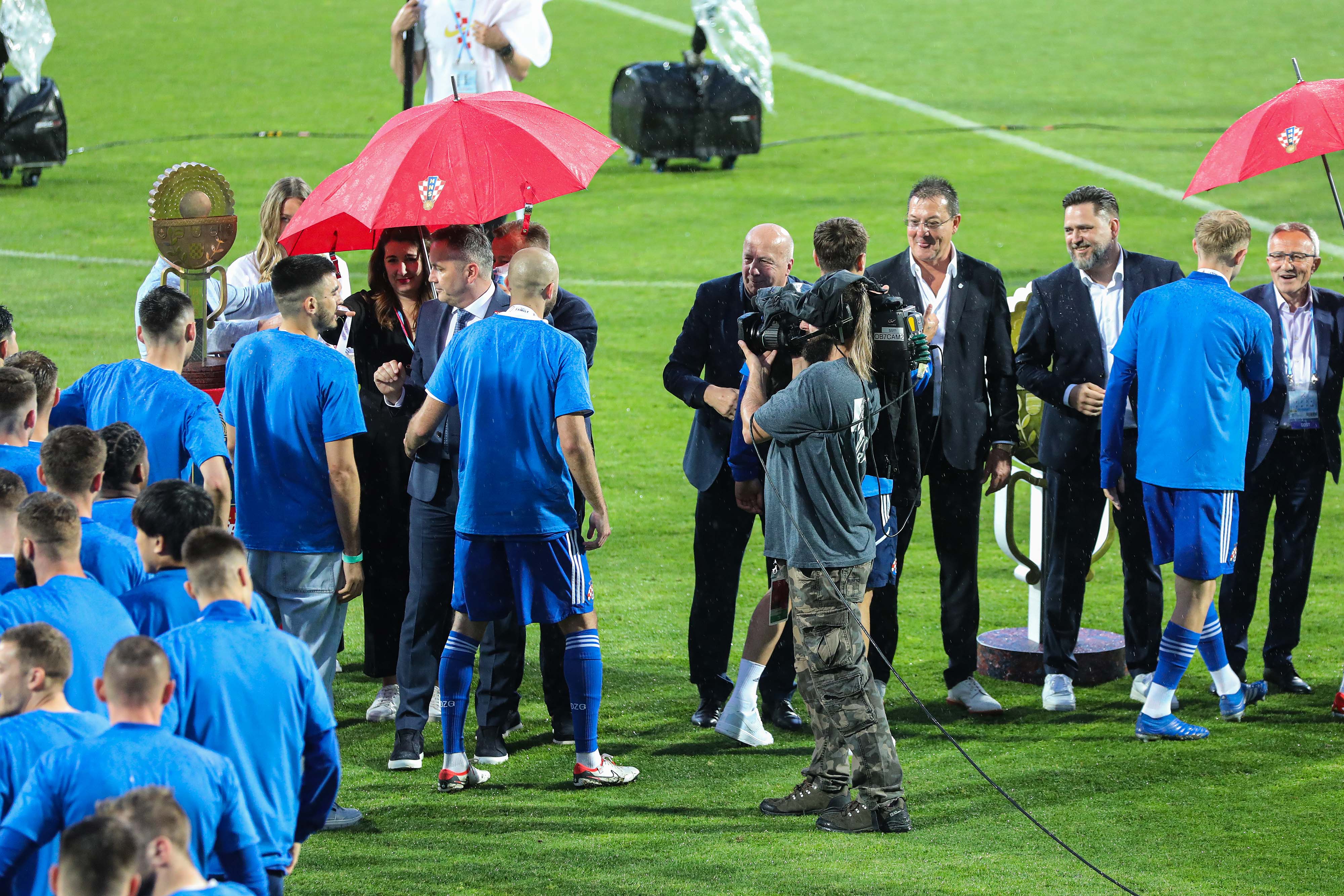 Rijeka: Slavlje Dinama nakon pobjede i osvajanja dvostruke krune