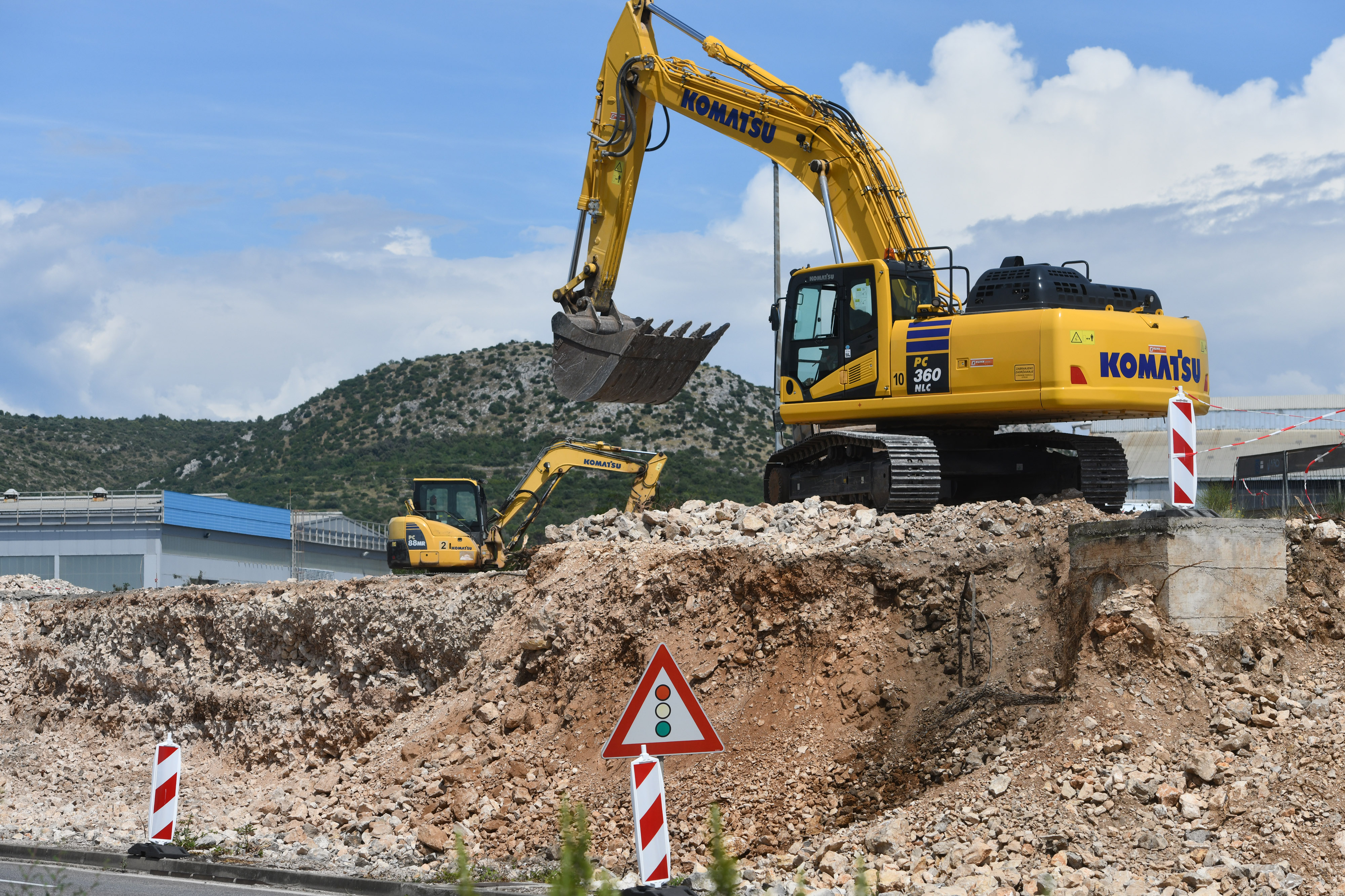 ibenik: Gra?evinski radovi na izgradnji novog rotora Mandalina na Jadranskoj magistrali