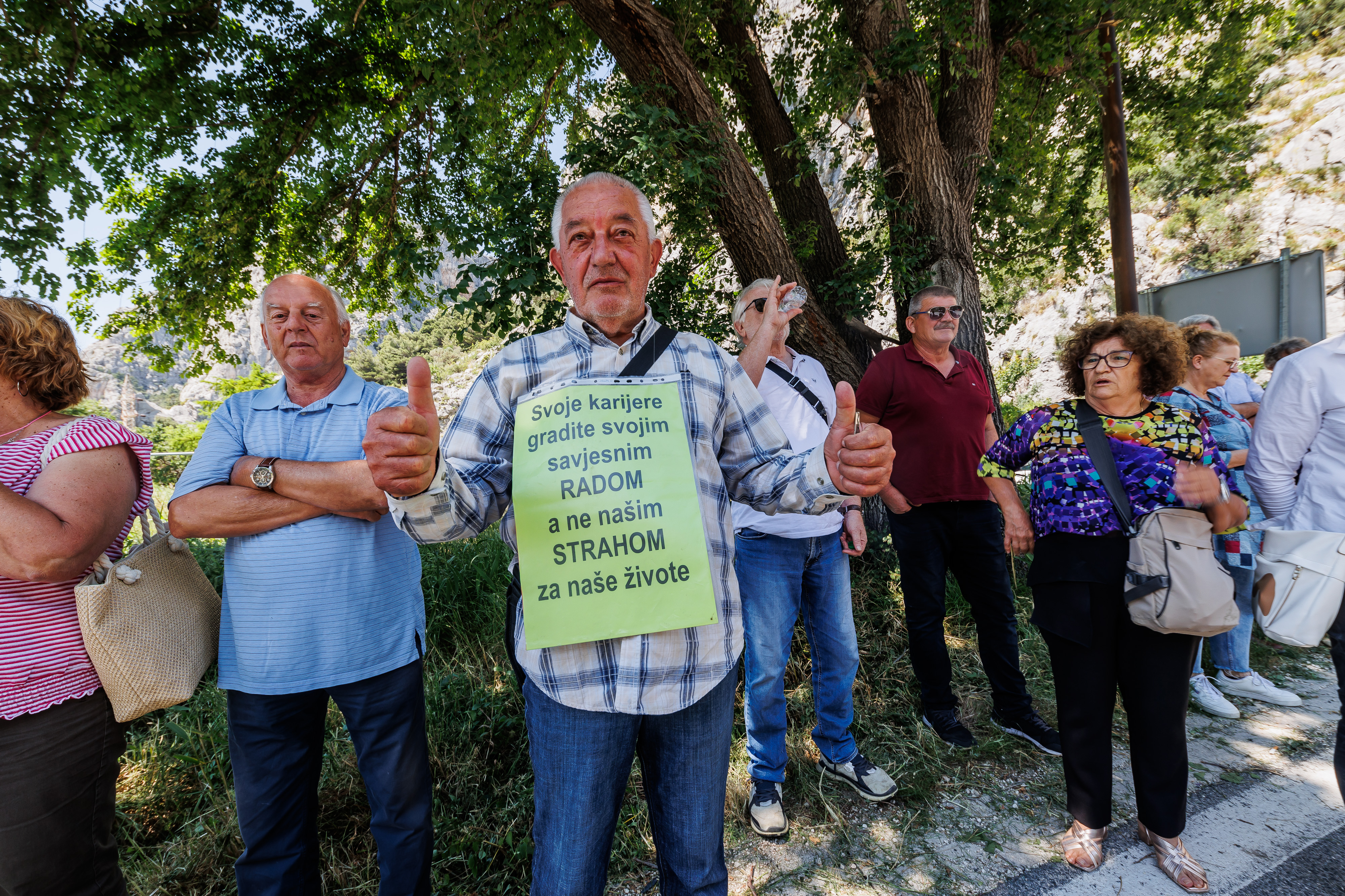 omiš, tugari, prosvjed, omiška obilaznica, most, oleg butković