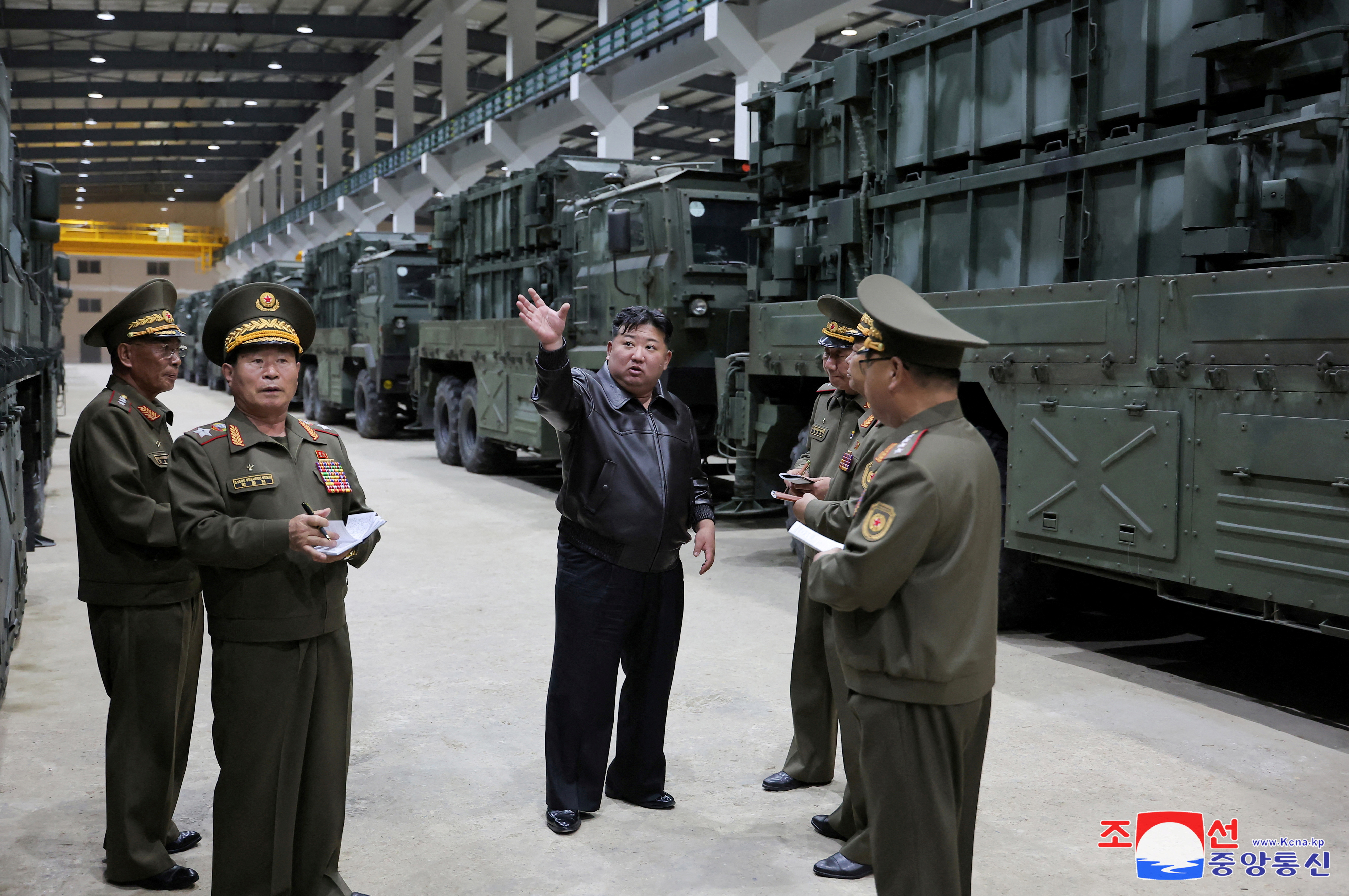 North Korean leader Kim Jong Un oversees a tactical missile weapons system