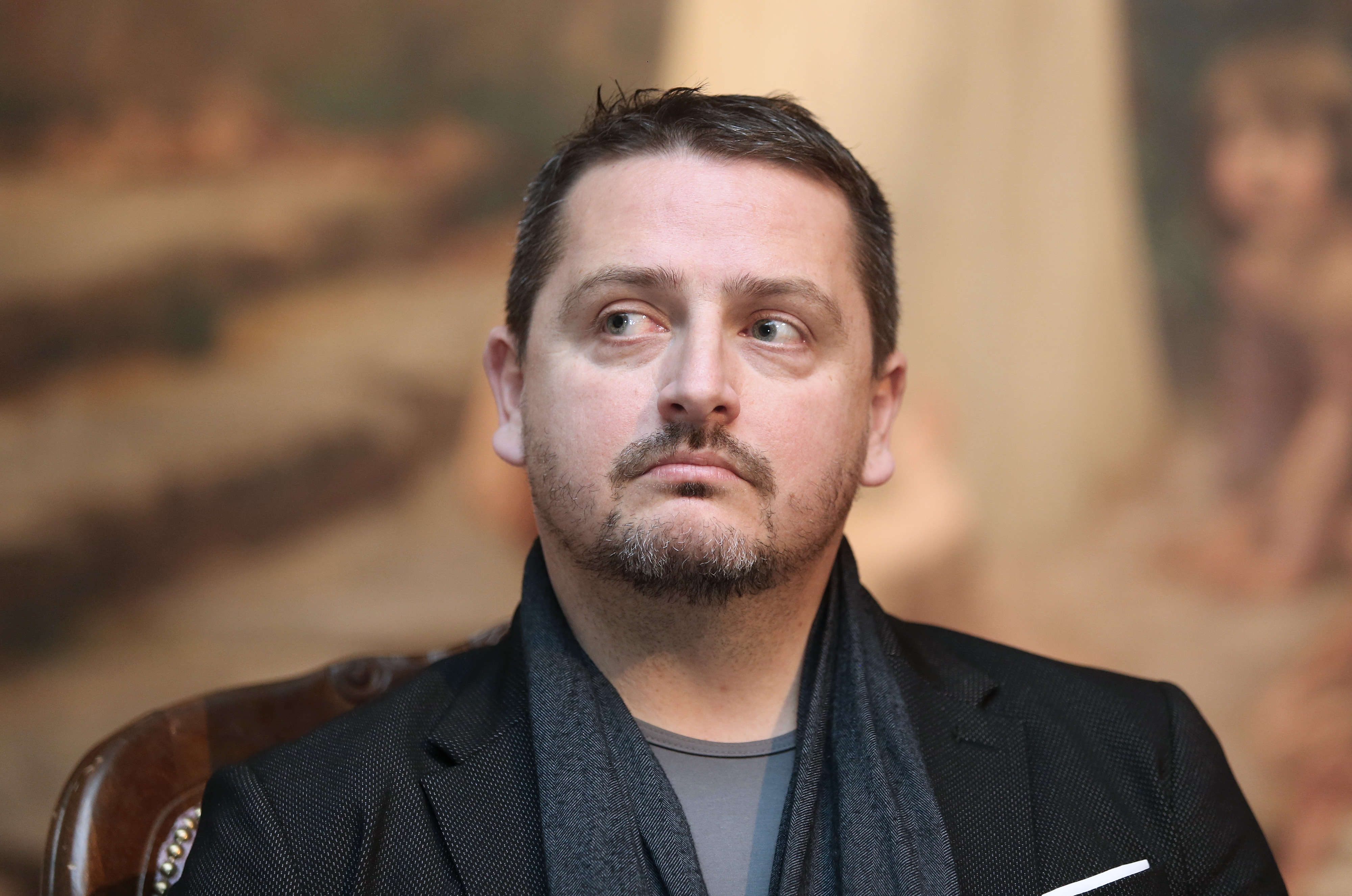 Zagreb: Konferencija za medije obilazak izlobe uo?i otvorenja izlobe Vlahe Bukovca