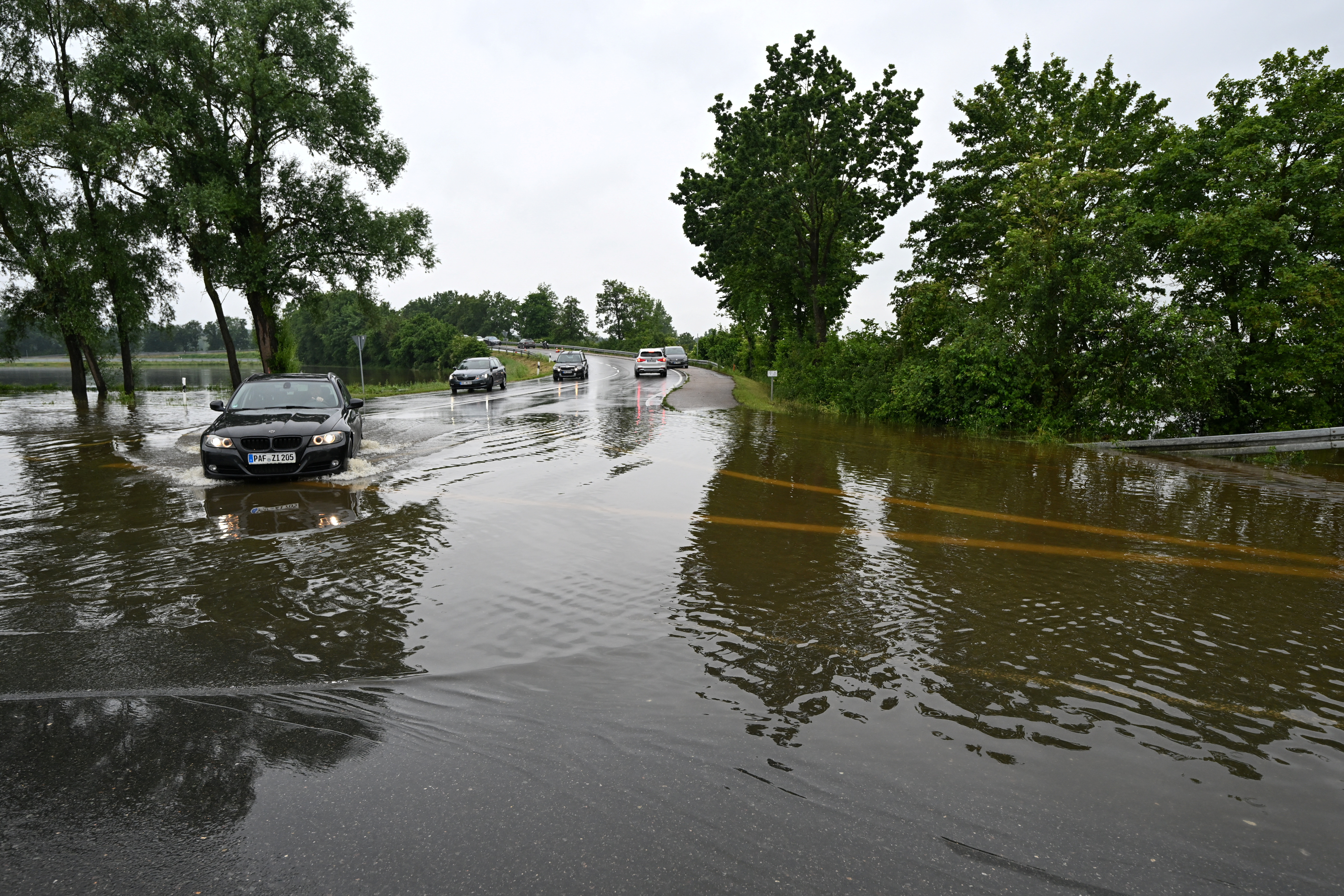 Aftermath of severe flooding, in Reichertshofen