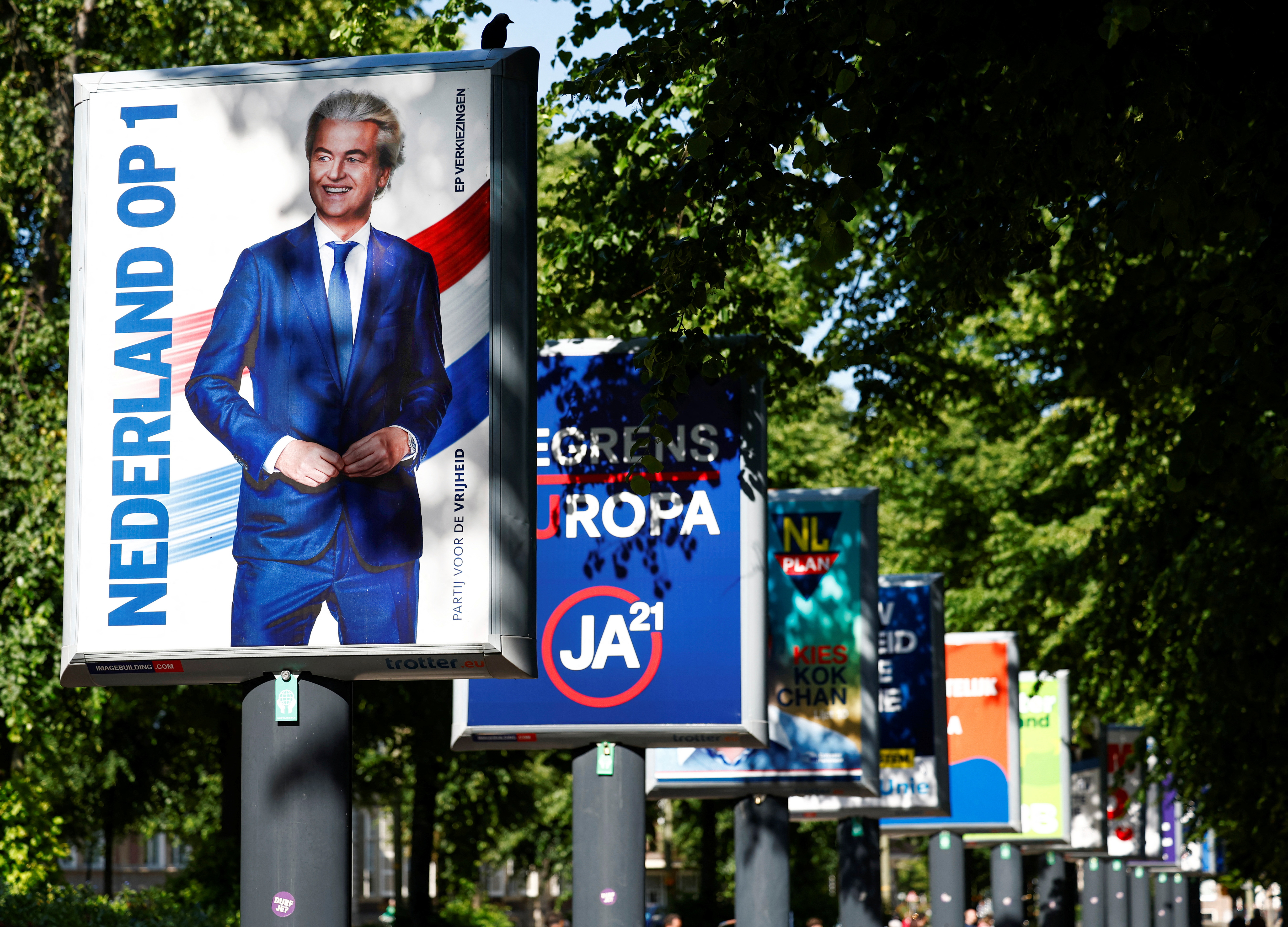 europski izbori, Nizozemska, Geert Wilders, desnica, plakat, izbori, kampanja