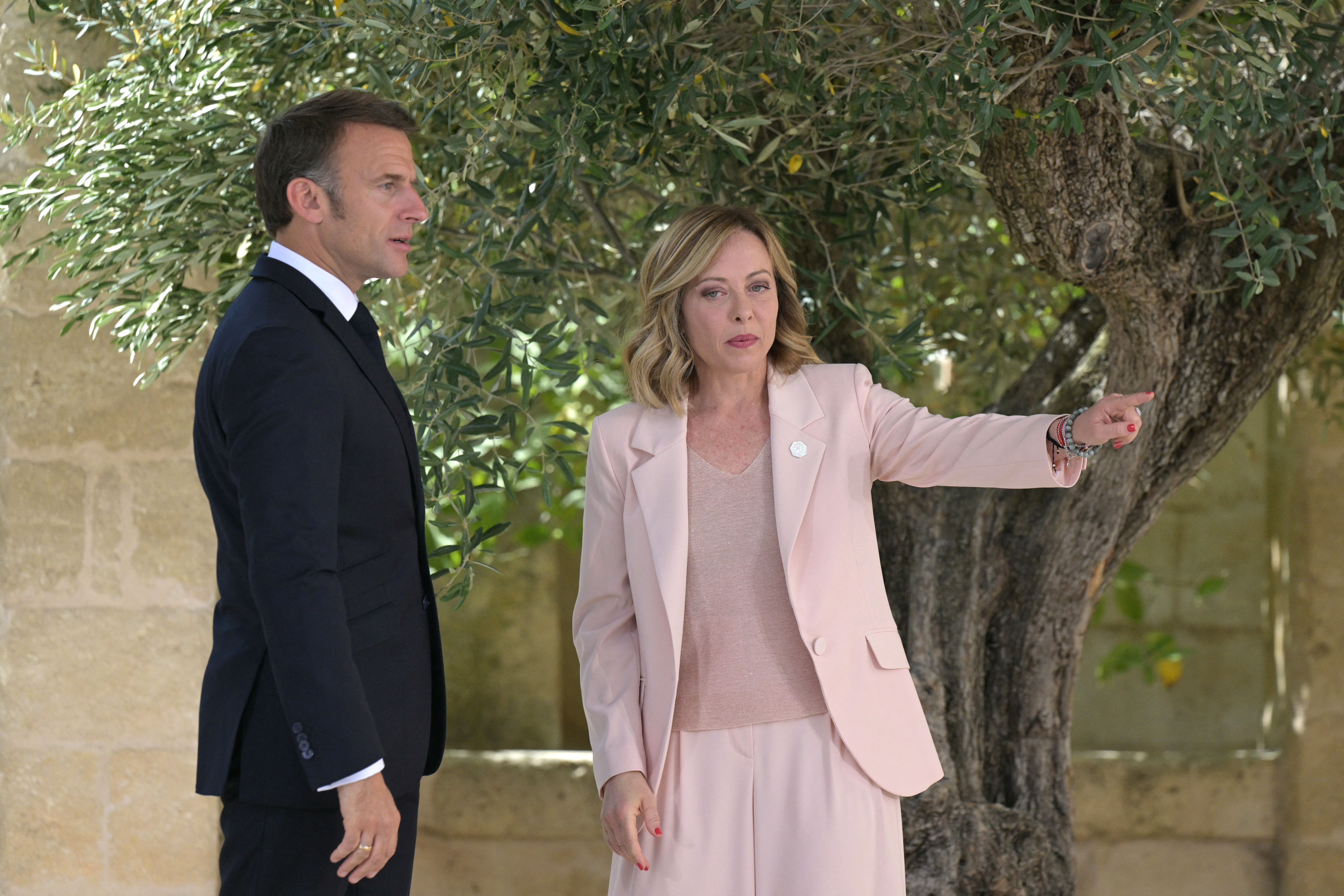 giorgia meloni, emmanuel macron