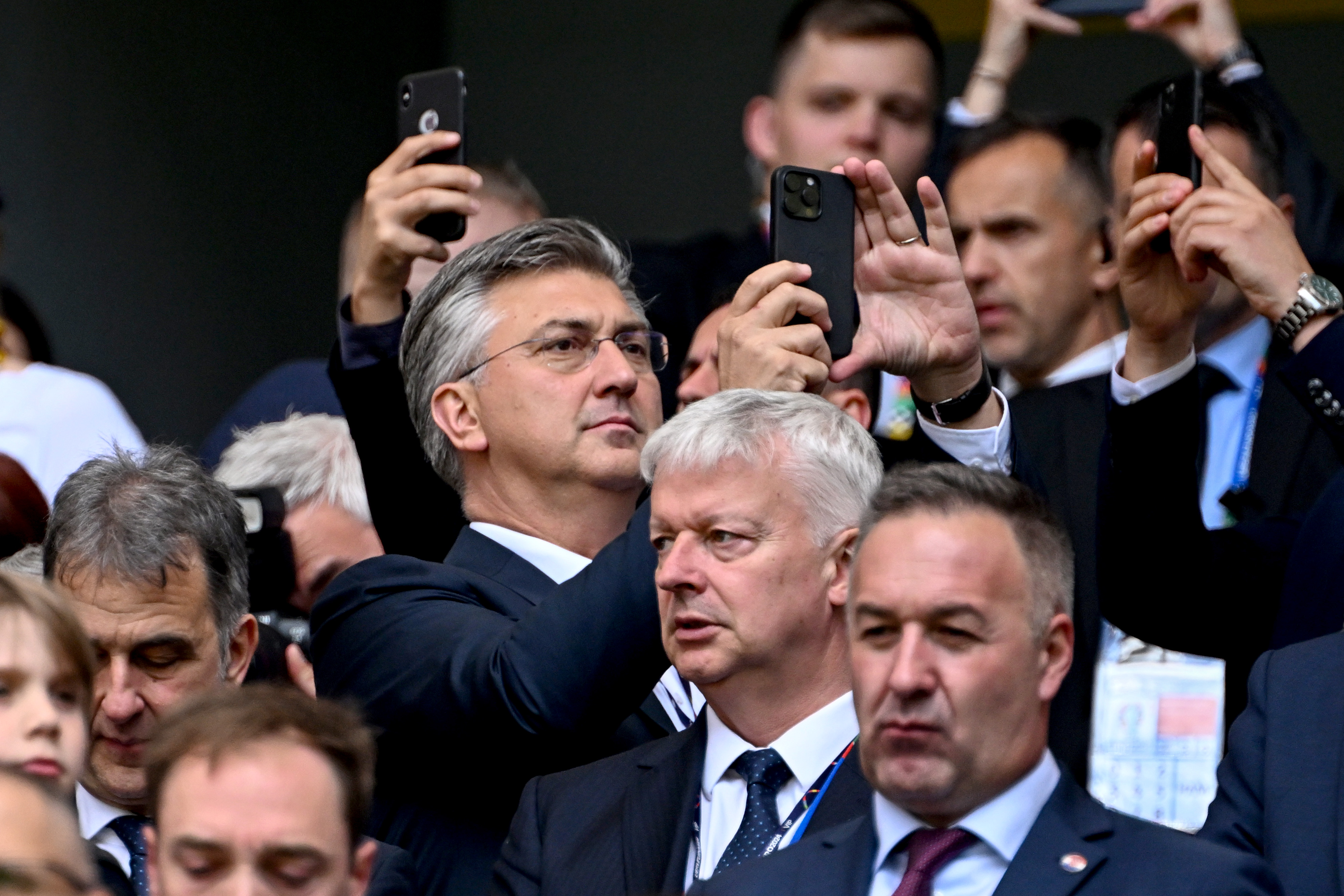 Hamburg: Premijer Plenković na  susretu  Hrvatske i Albanije u 2. kolu skupine B na Europskom prvenstvu