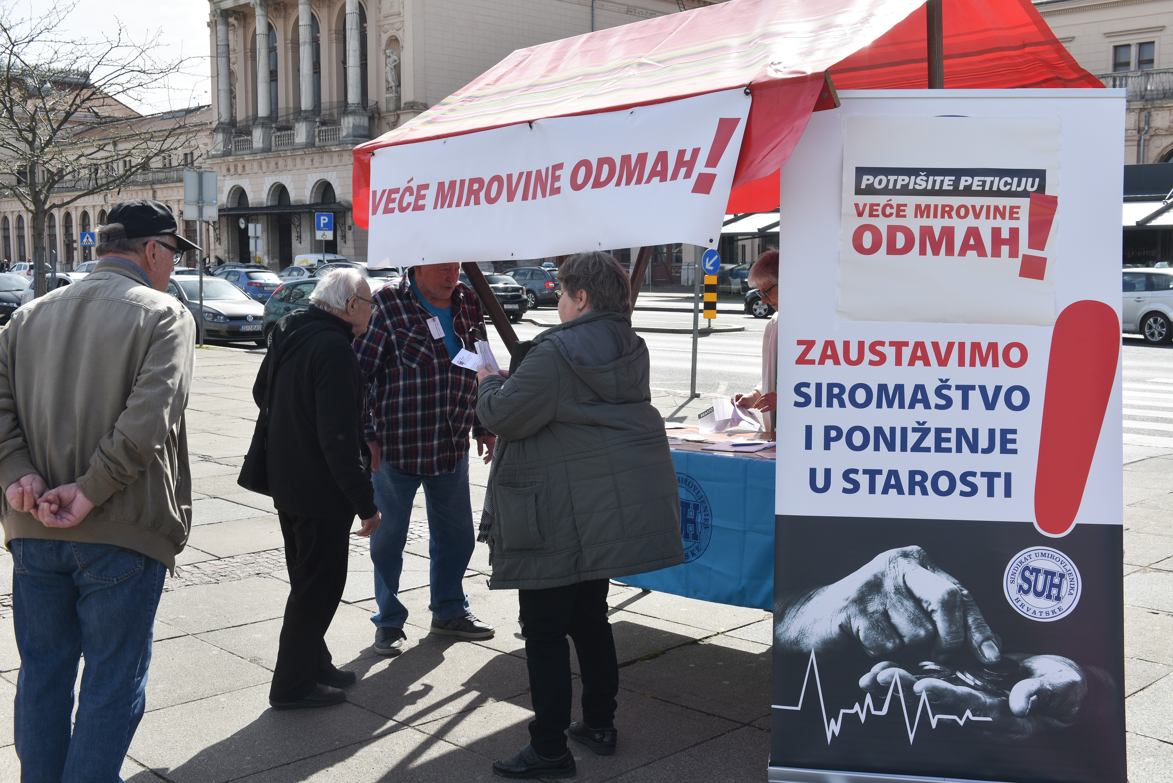 Zagreb: Prikupljanje potpisa za peticiju "Veće mirovine odmah!"