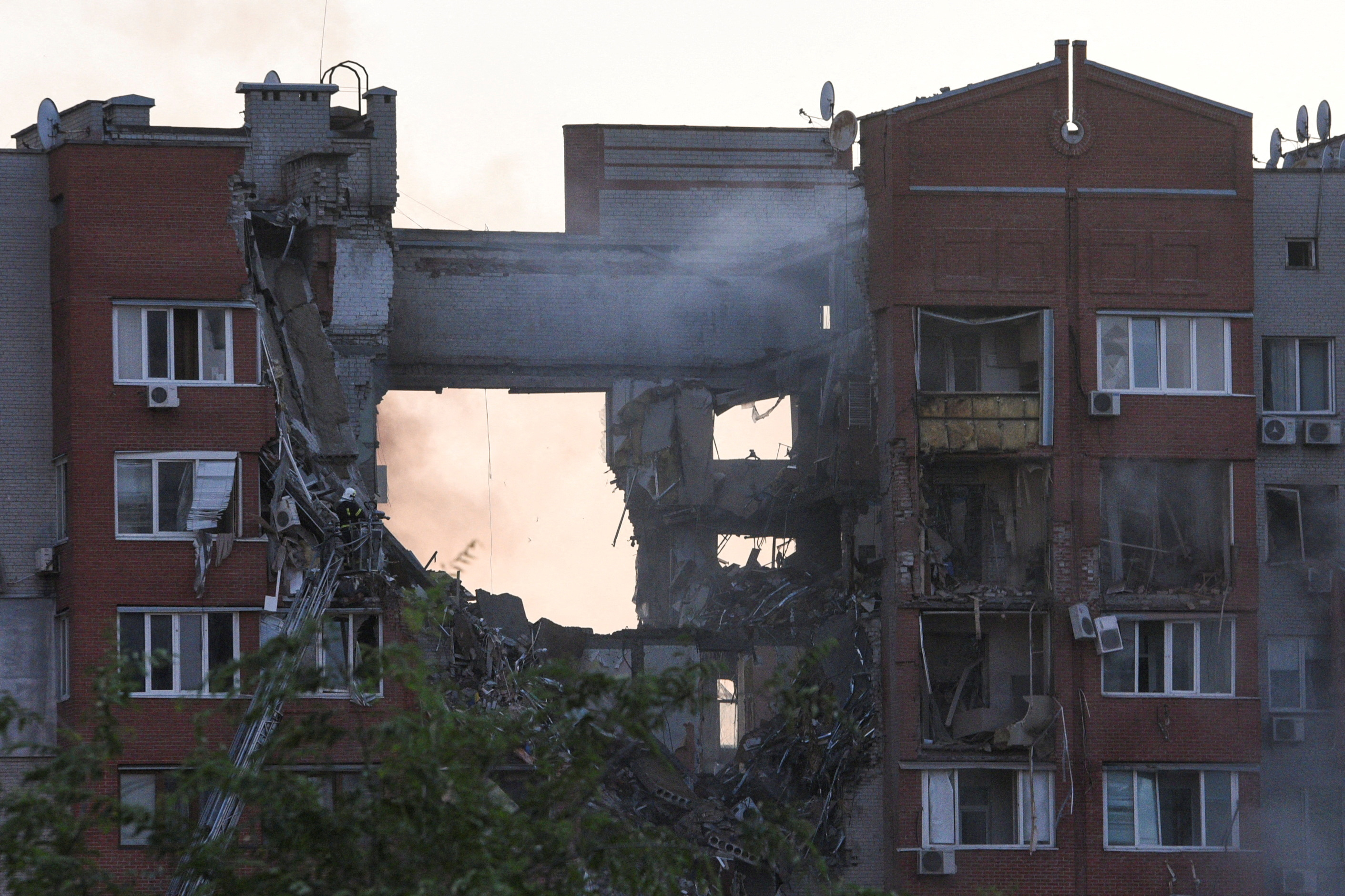 Aftermath of a Russian missile strike in Dnipro