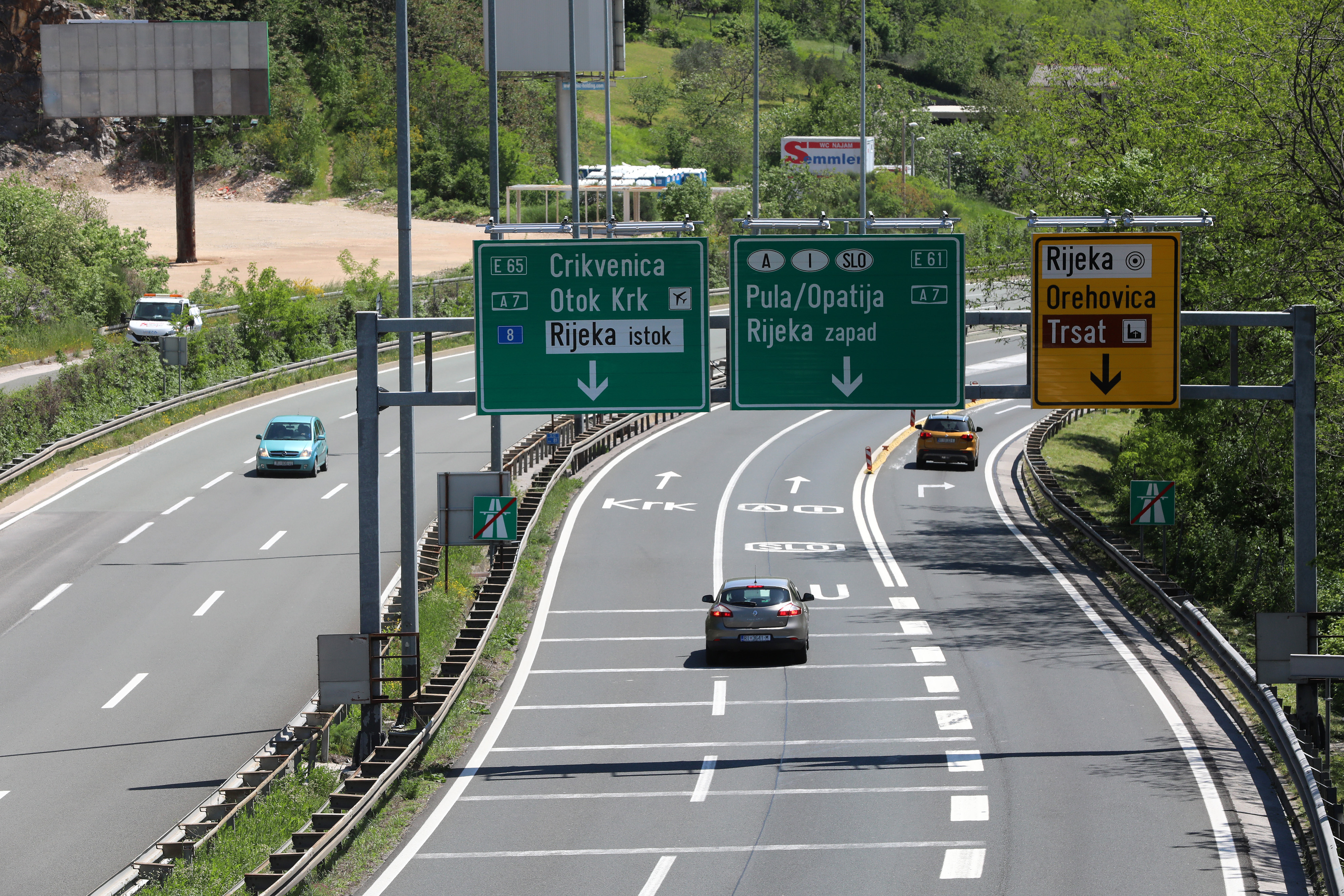 Autocesta A6 Rijeka - Zagreb prije spajanja s autocestom A7