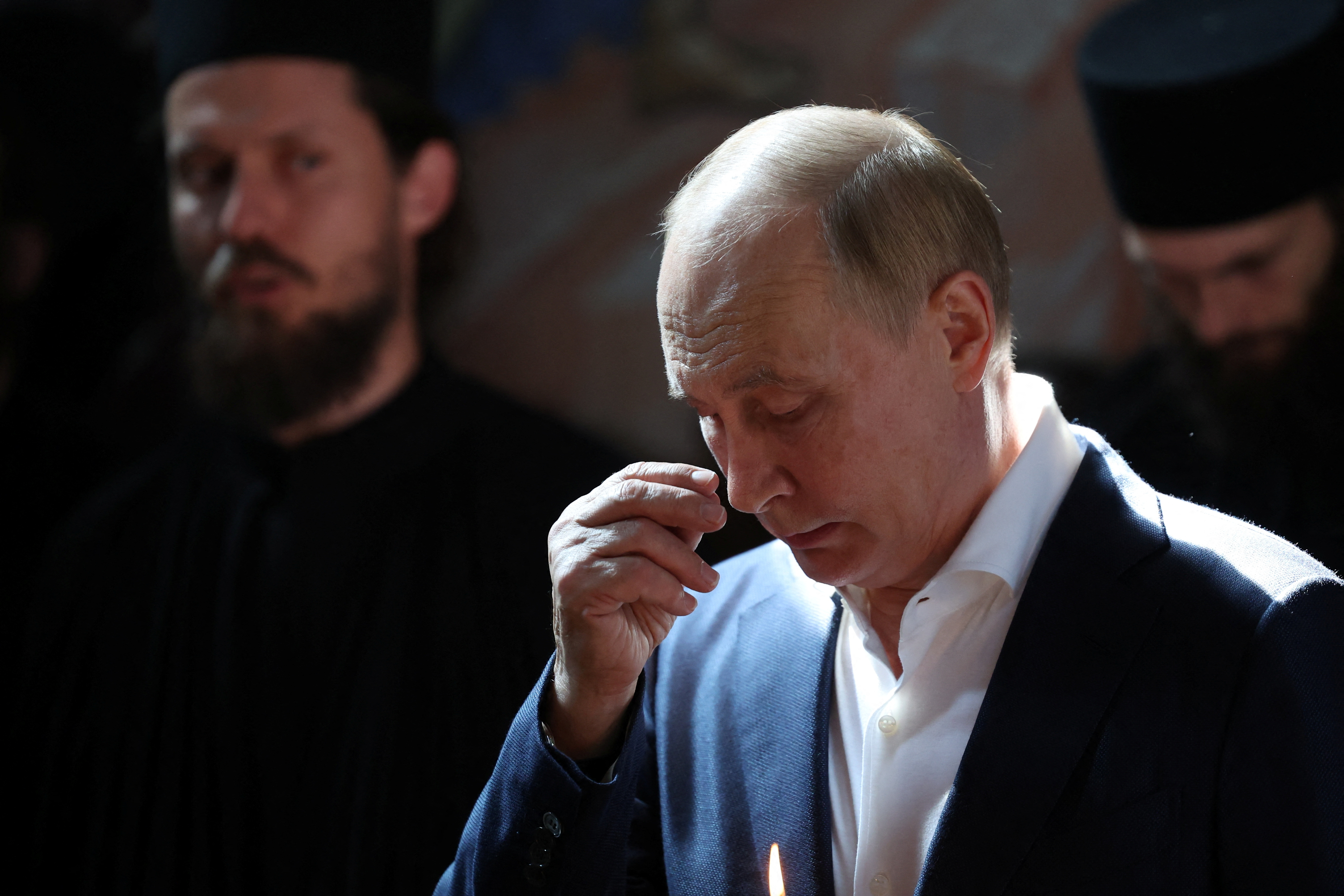 Russian President Putin and his Belarusian counterpart Lukashenko visit the Valaam Monastery in the Republic of Karelia