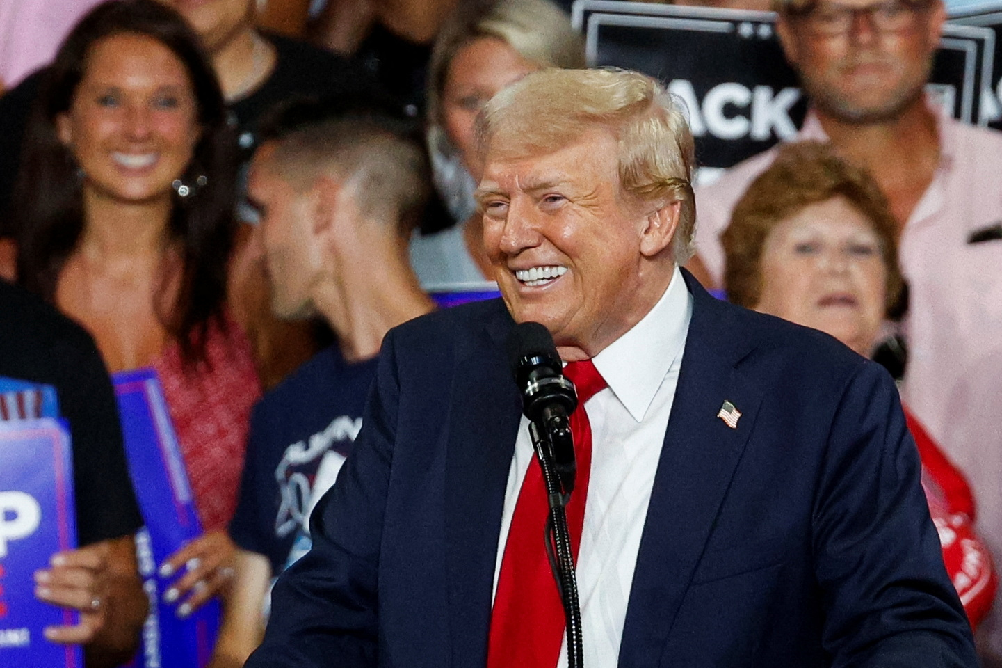 Republican presidential nominee and former U.S. President Trump campaigns in Charlotte