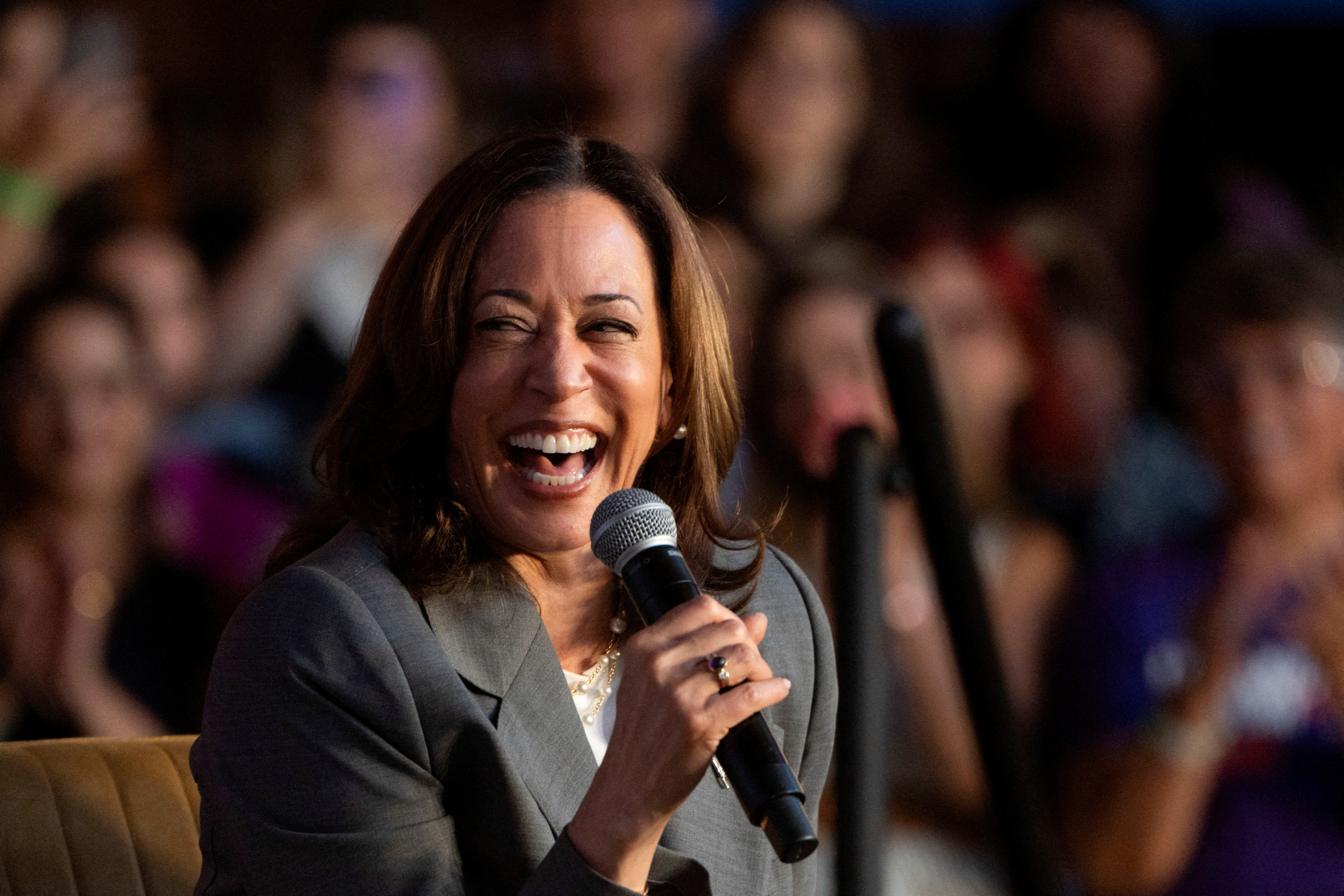 FILE PHOTO: U.S. Vice President Kamala Harris marks second anniversary of Roe v. Wade being overturned