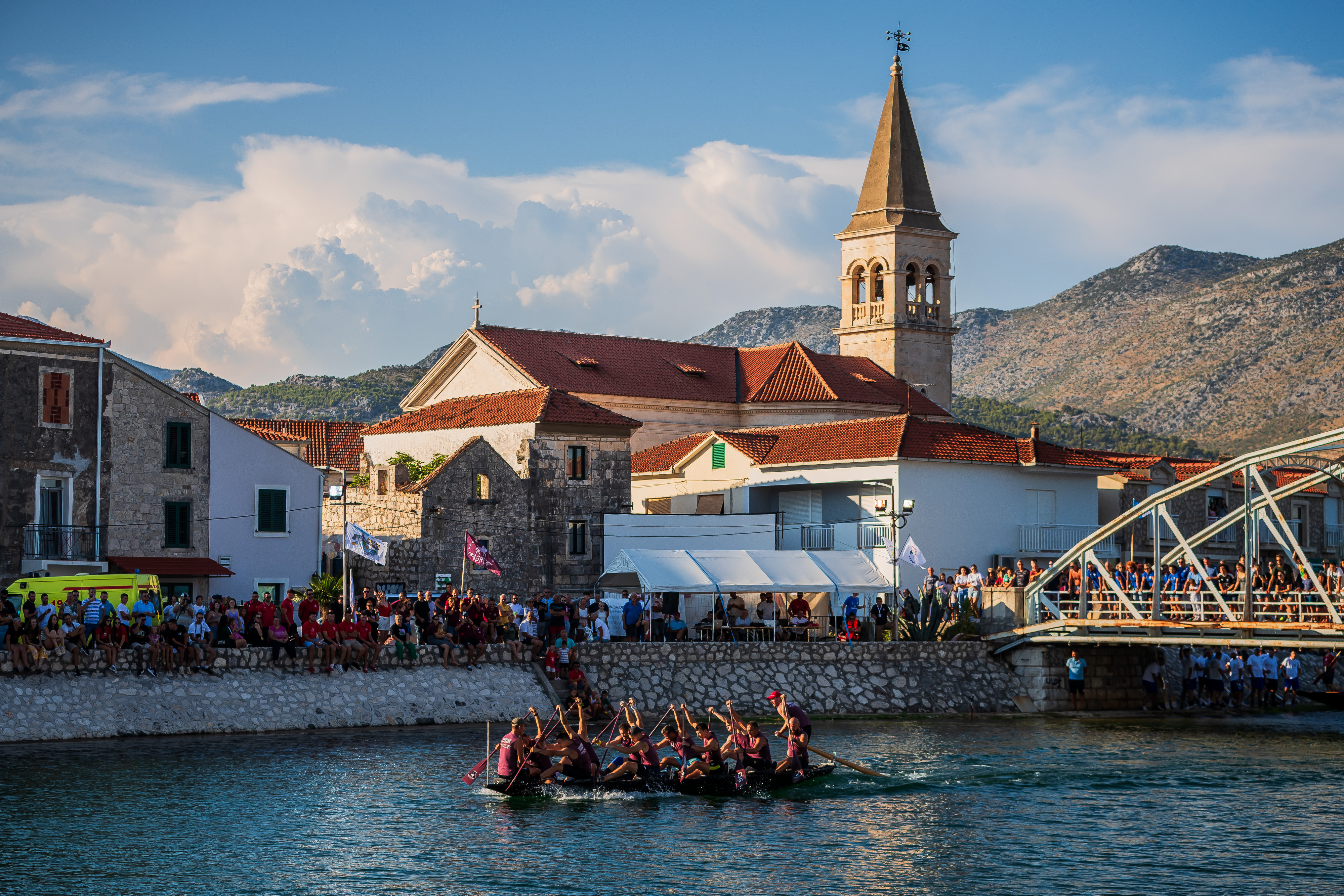 Opuzen: Natjecanje lađara prije glavne utrke “Maraton lađa" koji se održava ove subote