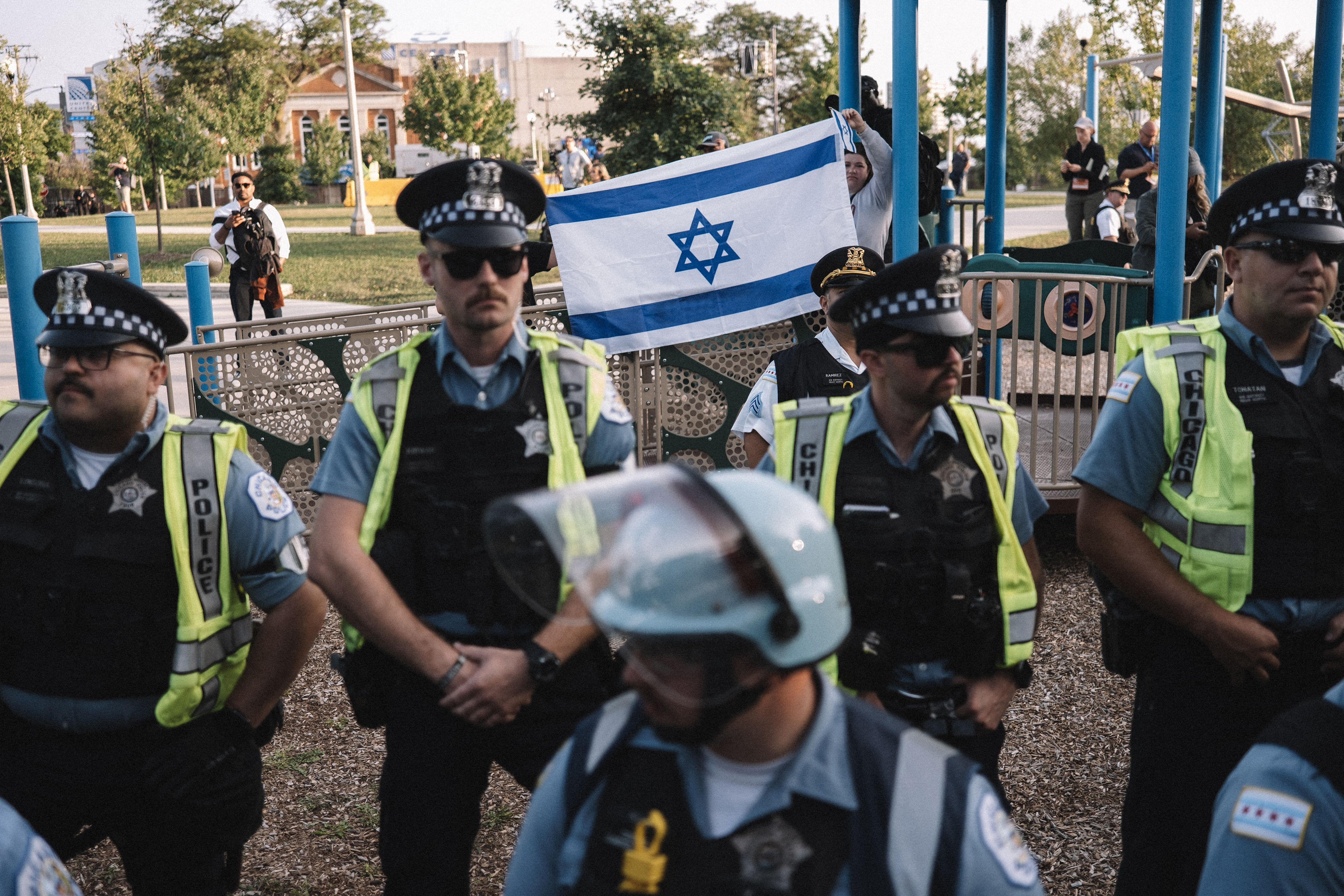 Protesters Demonstrate During The 2024 Democratic National Convention In Chicago
