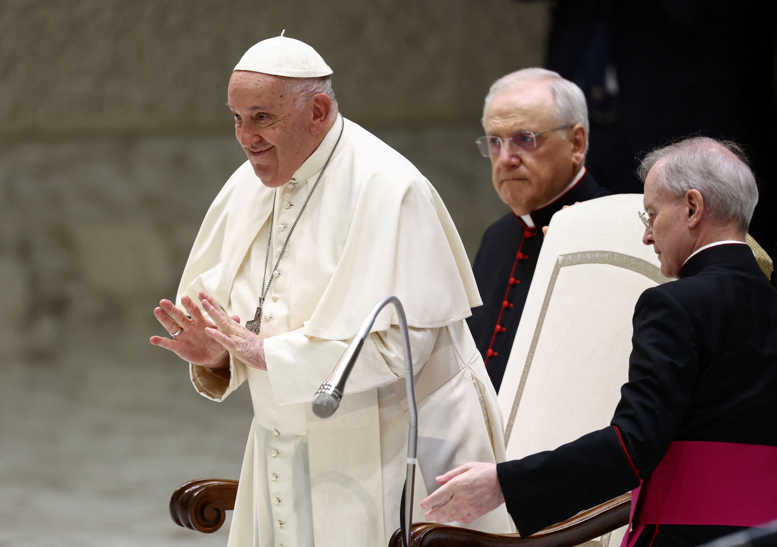 Pope Francis holds a weekly audience at the Vatican