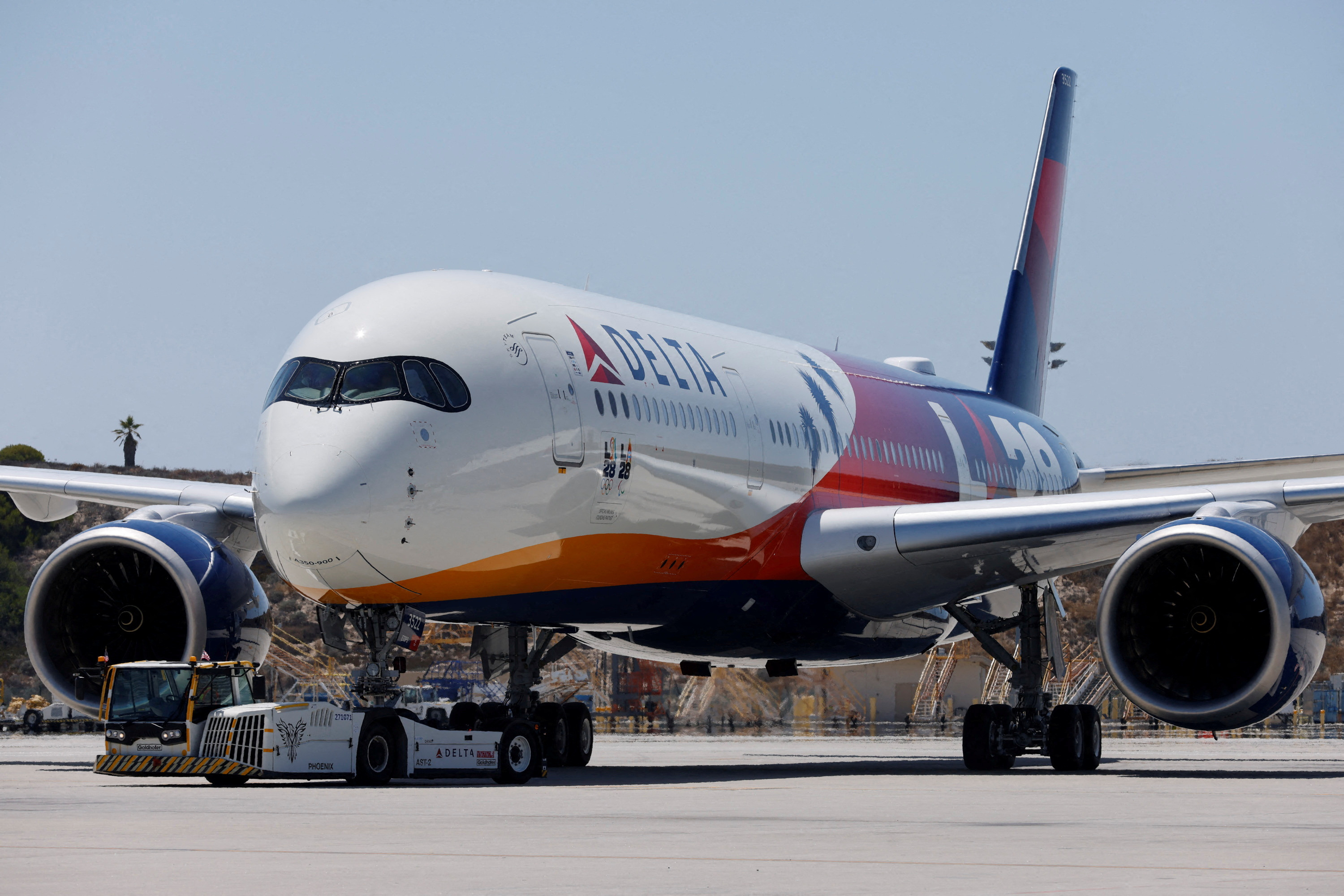 The official Olympic Flag returns to Los Angeles for the first time in 40 years