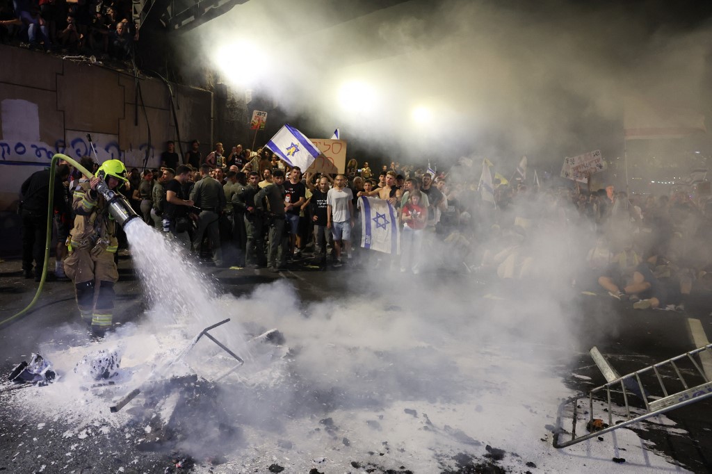 ISRAEL-PALESTINIAN-CONFLICT-HOSTAGES-PROTEST